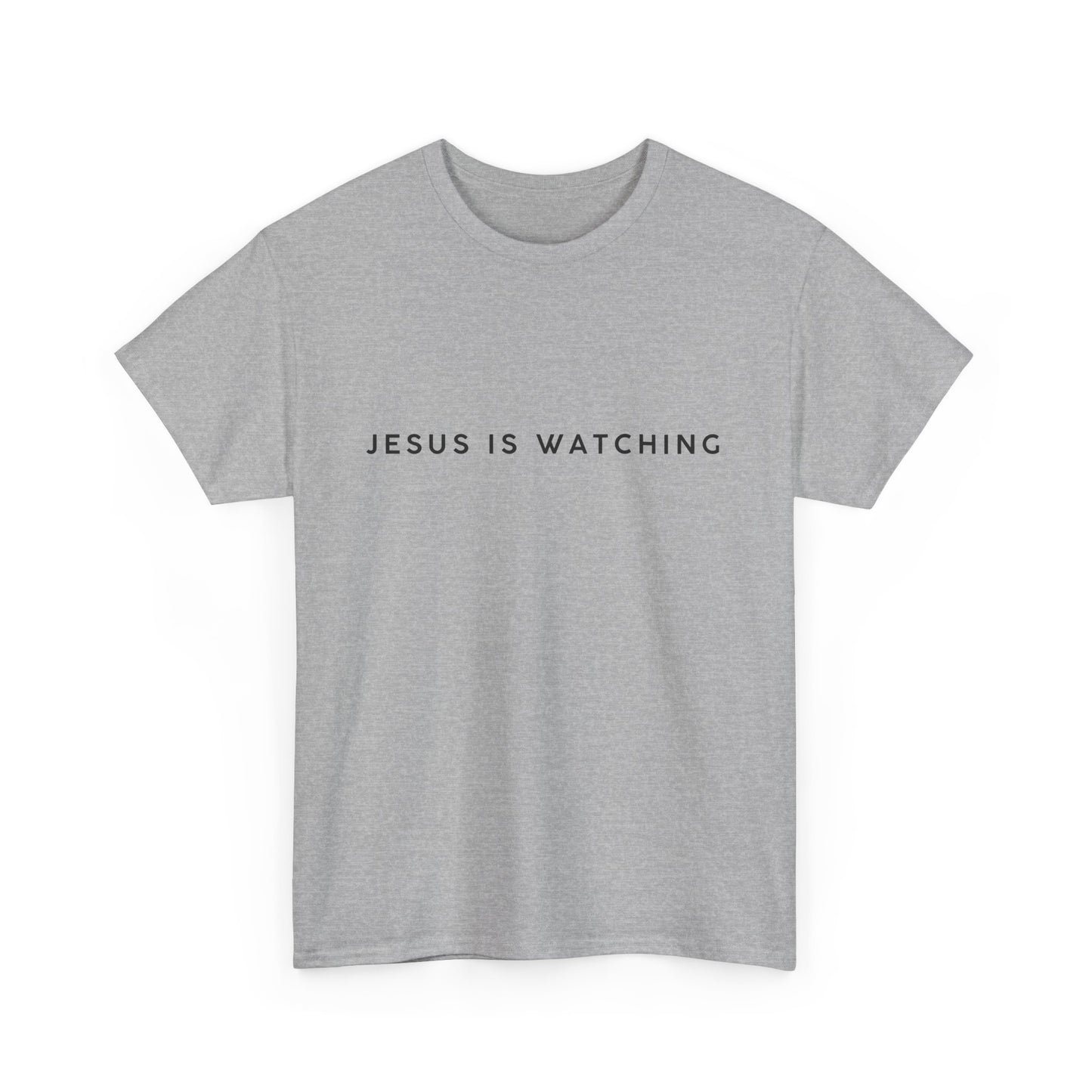 Funny Religious T-Shirt, Jesus is Watching Tee, Humorous Christian Apparel, Gift for Believers, Unique Faith-Based Clothing