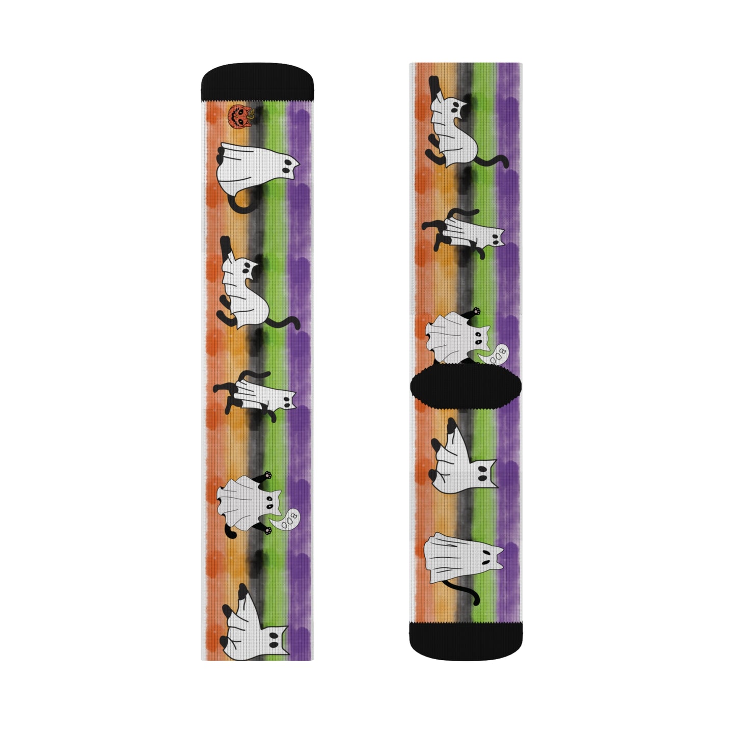 Windsor Wonders Halloween Ghost Cats Sublimation Socks