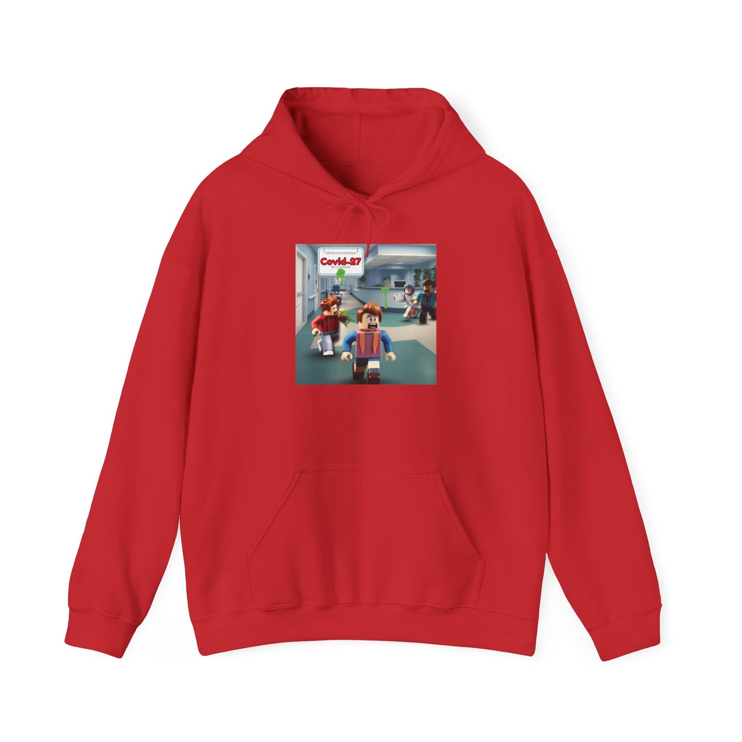 COVID-27 Pandemic Panic Hoodie | Pixel Game Scene