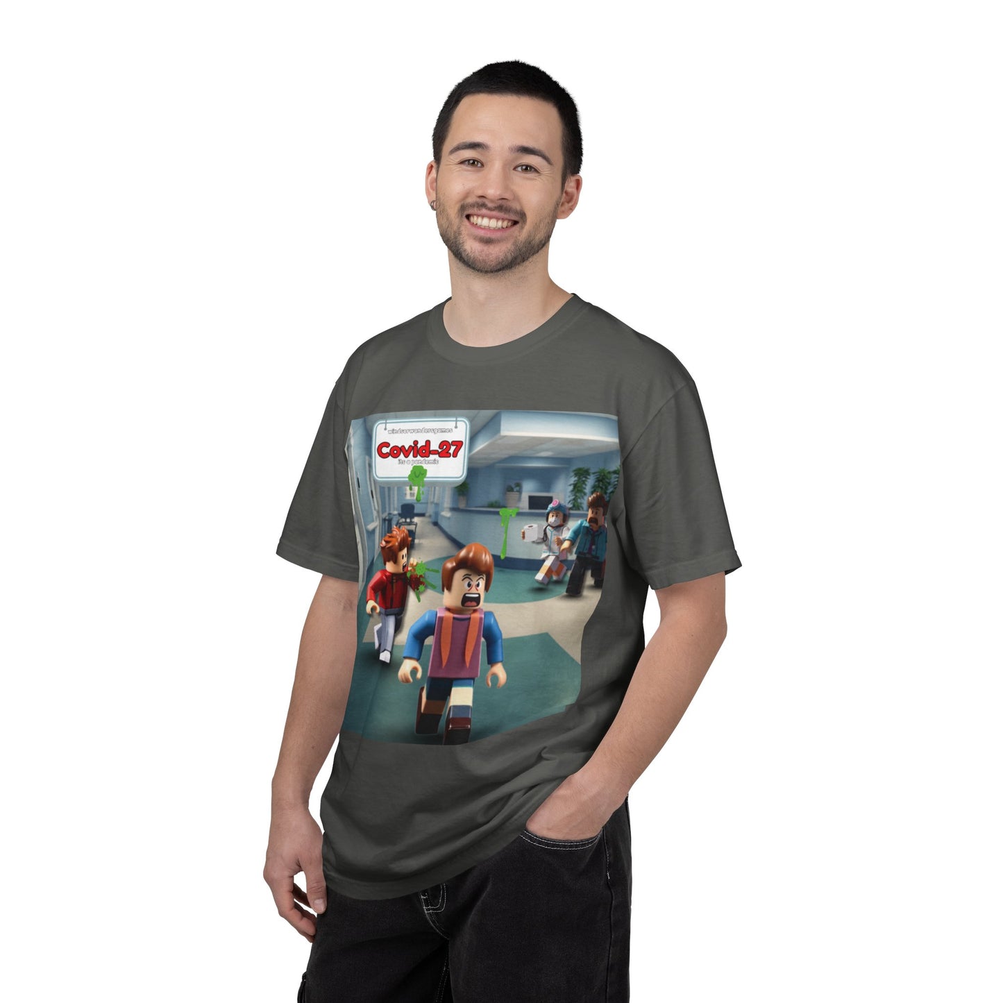 Covid-27 Pandemic Panic T-Shirt | Blocky Characters