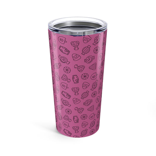 Light Pink Halloween Candy Tumbler 20oz