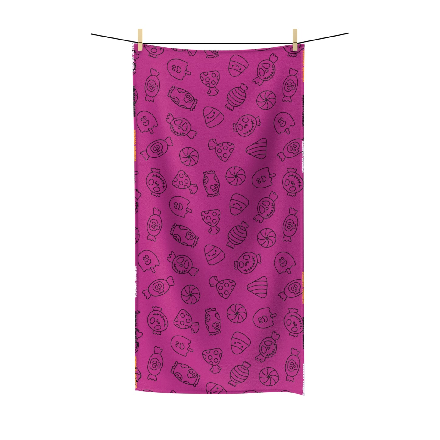 Windsor Wonders Pink Halloween Candy Polycotton Towel