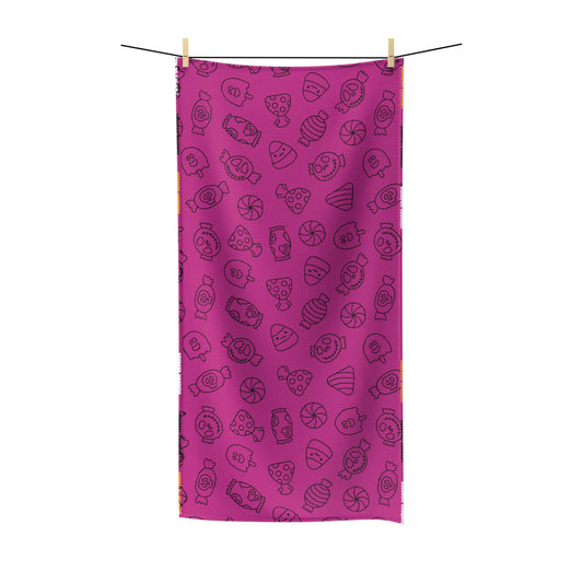 Windsor Wonders Pink Halloween Candy Polycotton Towel