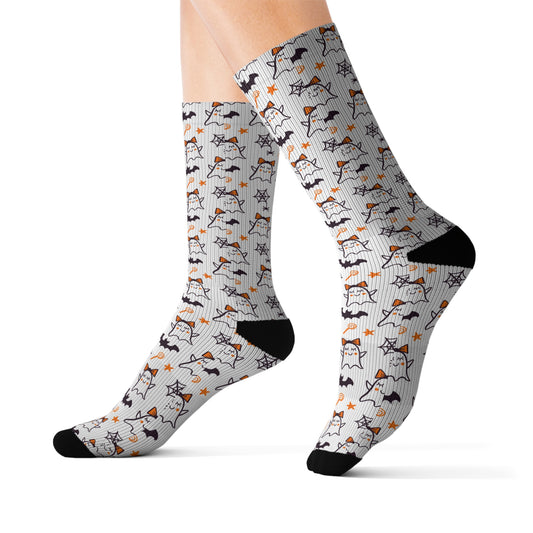 Windsor Wonders Cute Ghosts Sublimation Socks