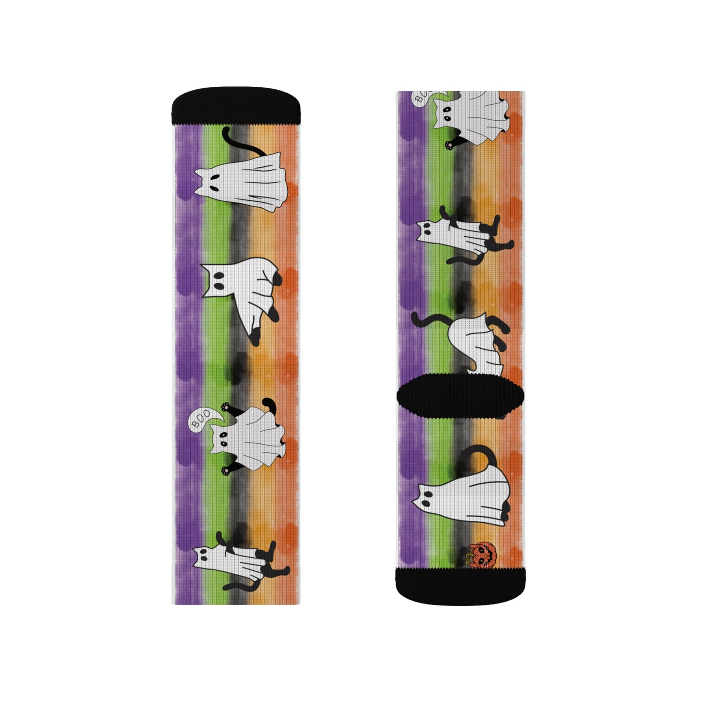 Windsor Wonders Halloween Ghost Cats Sublimation Socks