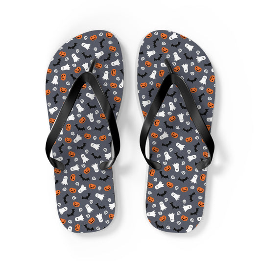 Windsor Wonders Dark Grey Halloween Flip Flops