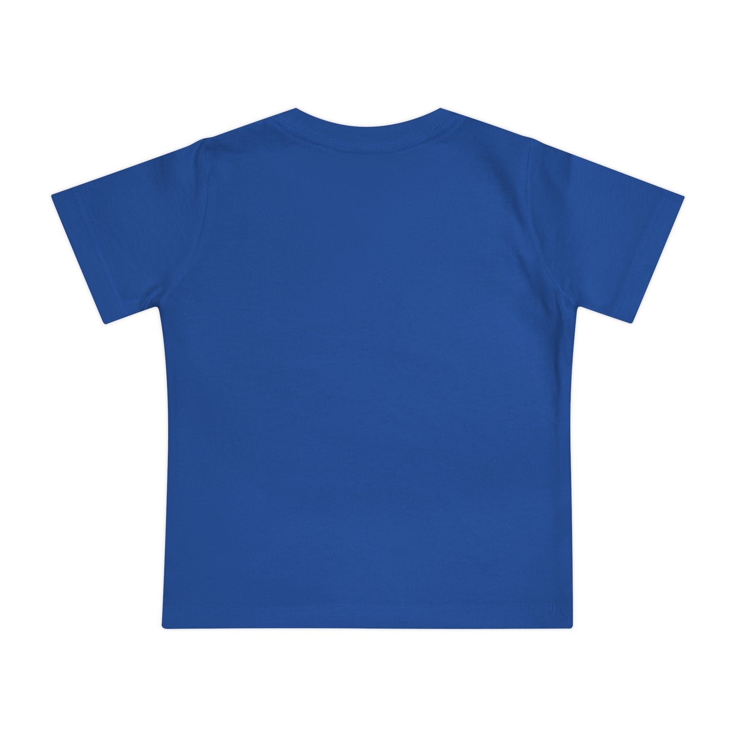 back of blue t shirt