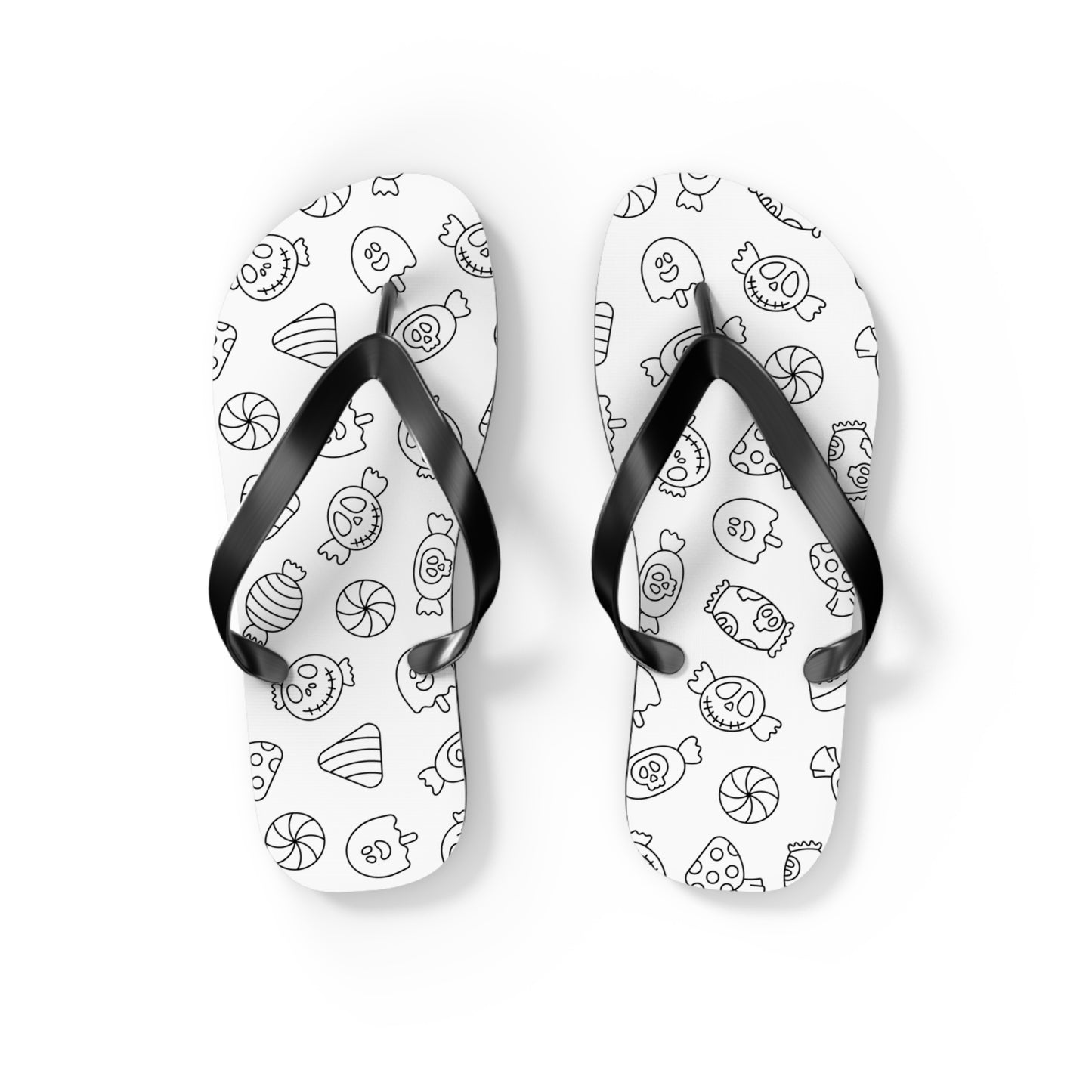 Windsor Wonders White Halloween Candy Flip Flops