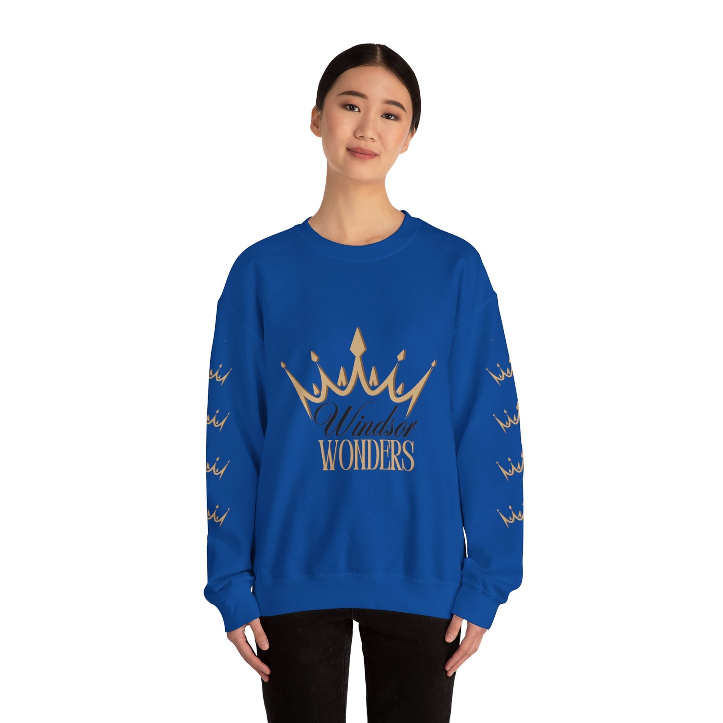 Windsor Wonders Crown Sweatshirt, Cozy Unisex Crewneck for Celebrations, Perfect Gift for Birthdays, Holidays, or Casual Wear