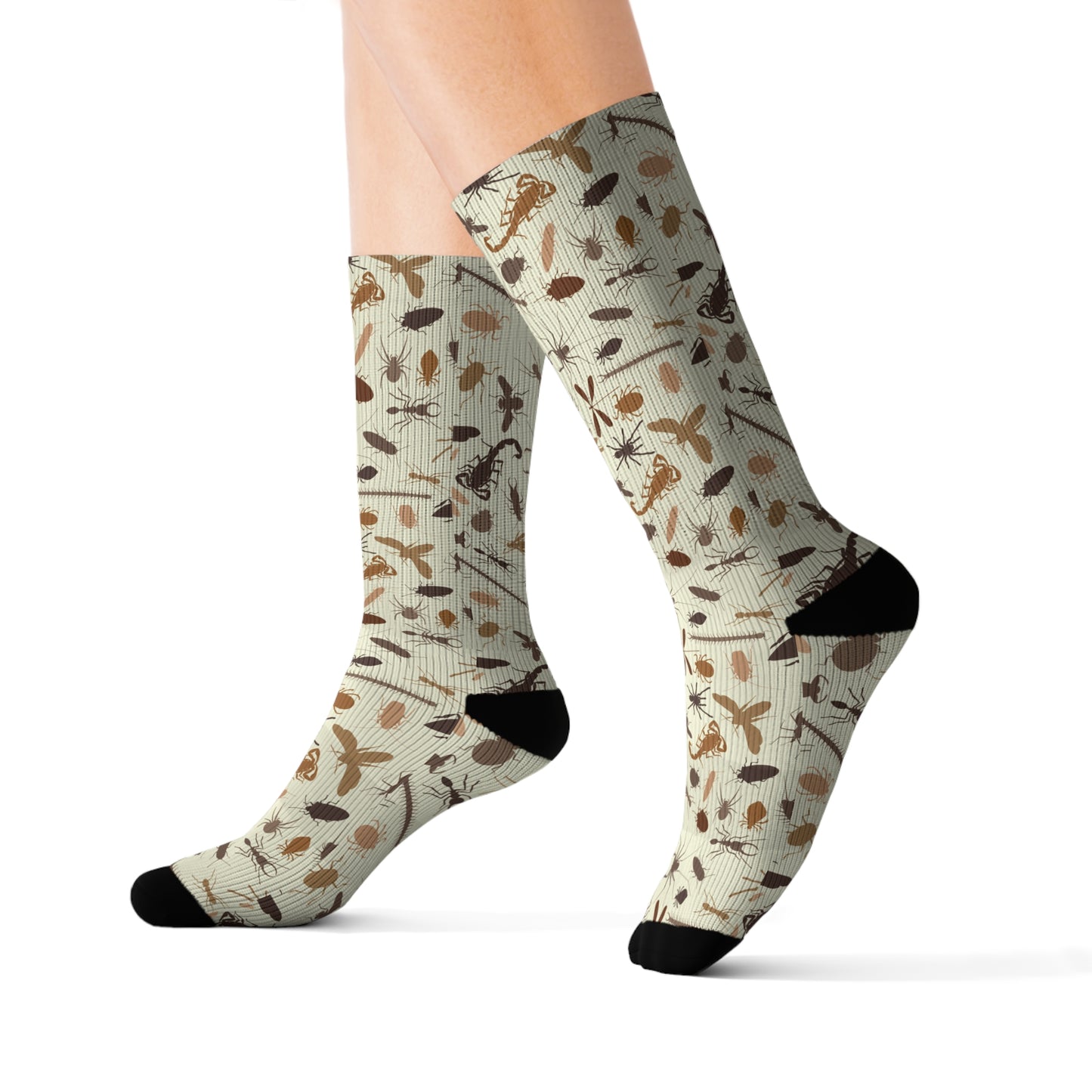 Entomology Sublimation Socks - Cozy Gift for Nature Lovers, Fall Accessories, Unique Stocking Stuffers, Lawn Socks, Eco-Friendly Fashion