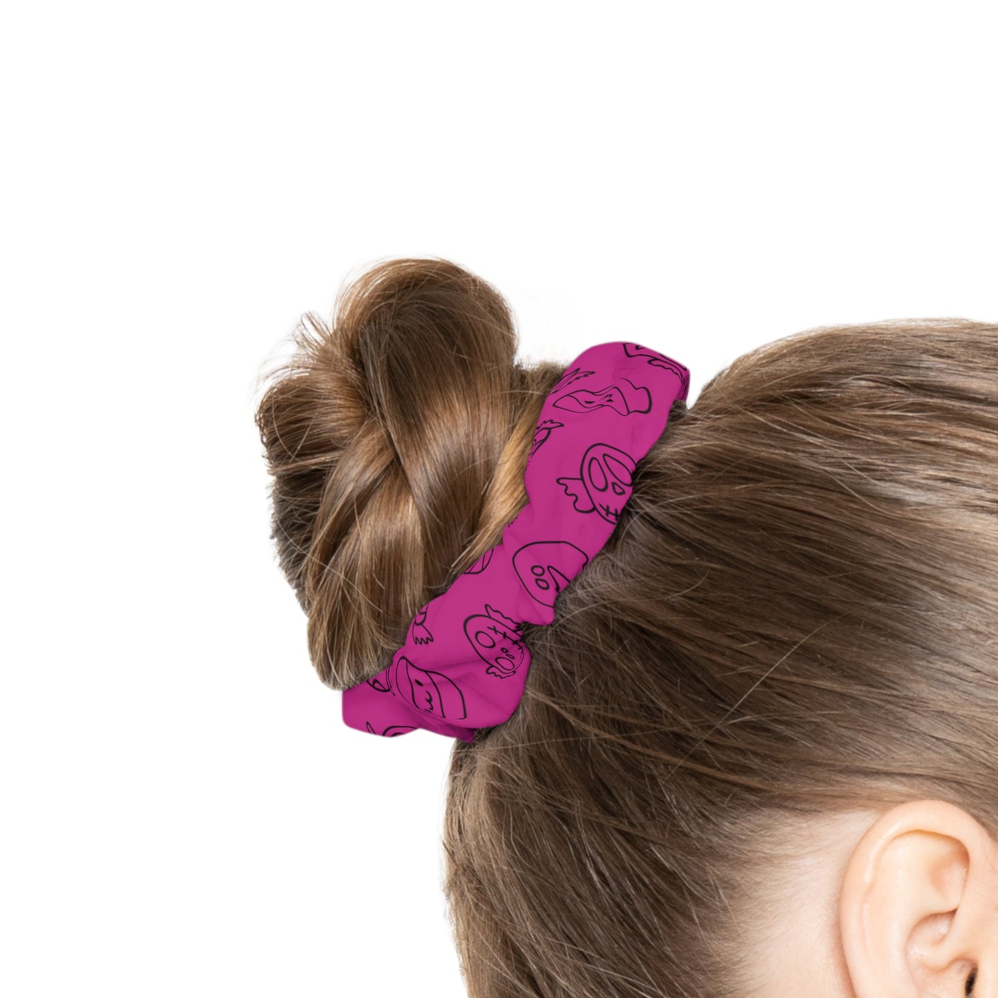 Windsor Wonders Dark Pink Halloween Candy Scrunchie