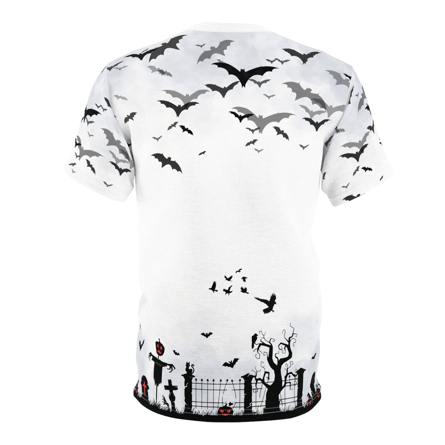 Windsor Wonders White Graveyard Bats Unisex Cut & Sew Tee (AOP)