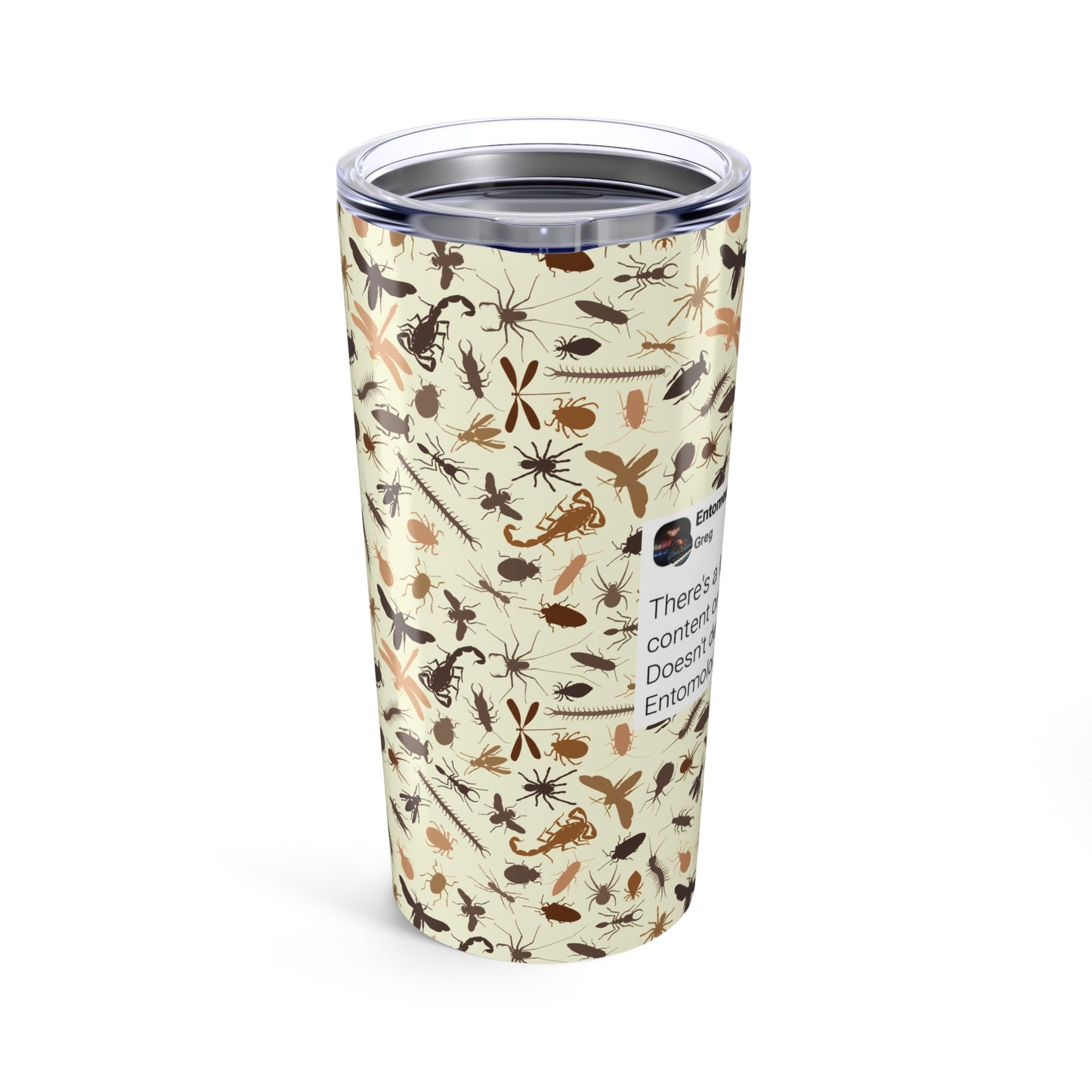 Entomemeology-Inspired 20oz Tumbler | Insect Pattern | Eco-Friendly Travel Mug | Perfect for Gifts, Outdoor Adventures, and Home Use