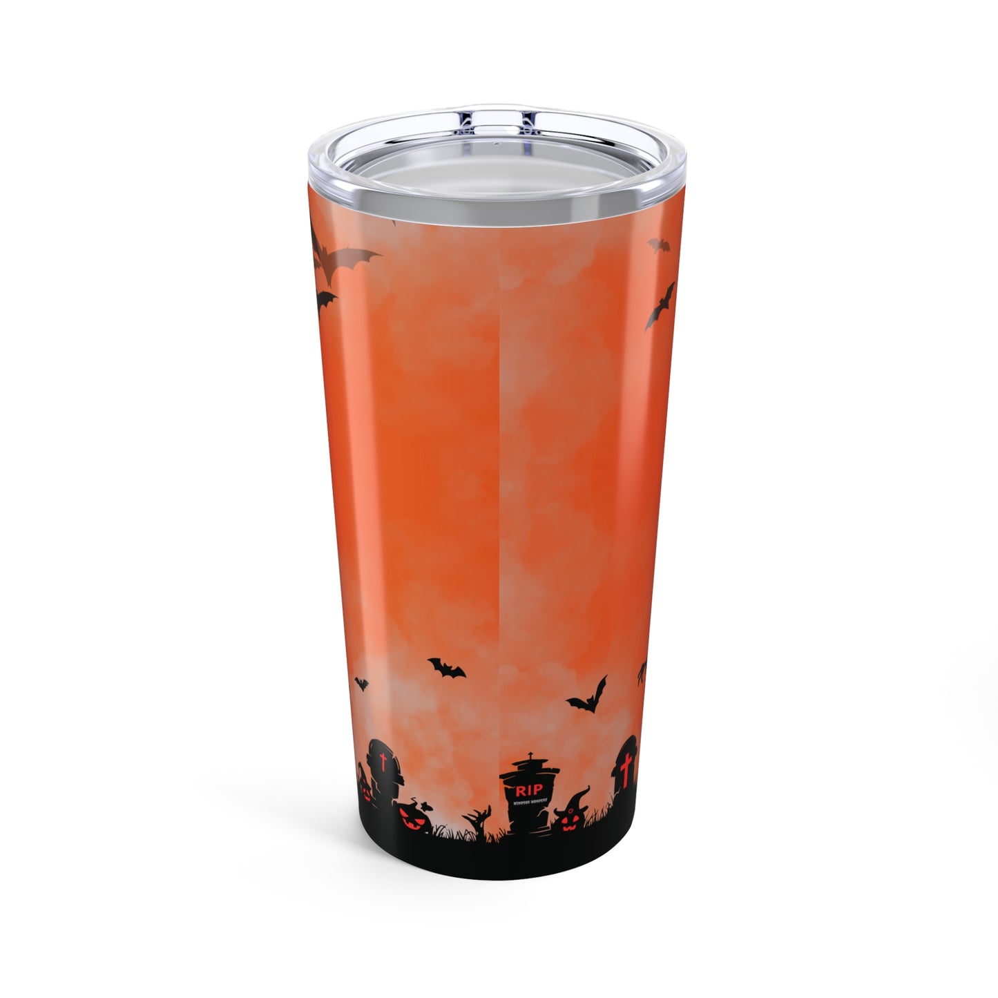 Orange Graveyard Halloween Tumbler 20oz