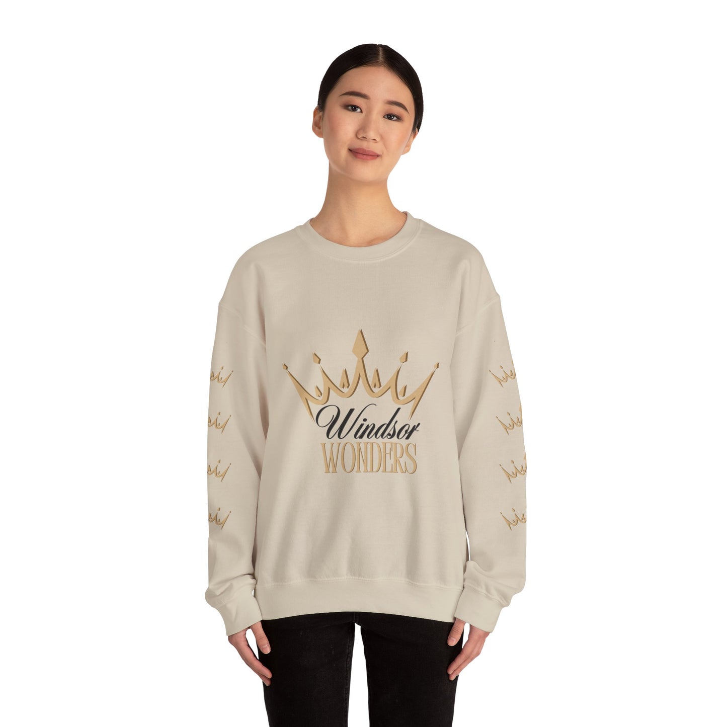 Windsor Wonders Crown Sweatshirt, Cozy Unisex Crewneck for Celebrations, Perfect Gift for Birthdays, Holidays, or Casual Wear