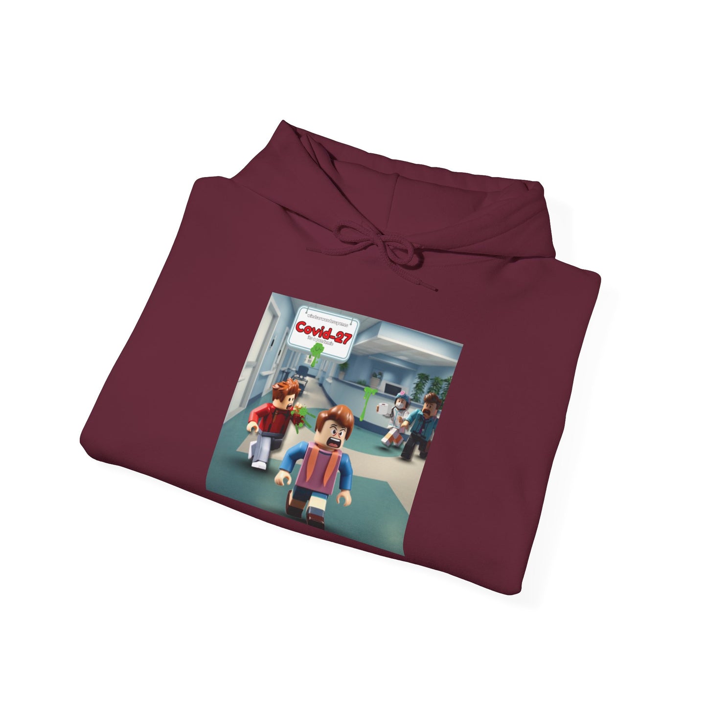 COVID-27 Pandemic Panic Hoodie | Pixel Game Scene