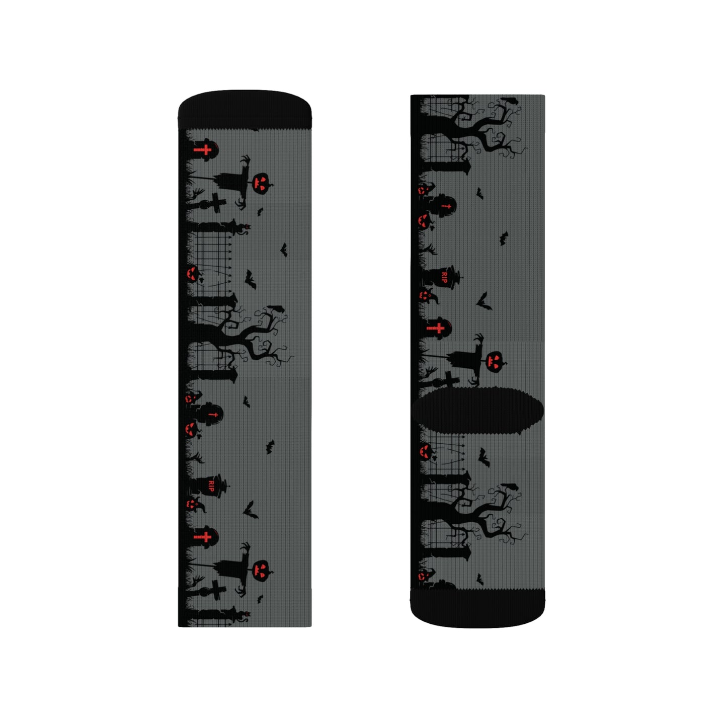 Windsor Wonders Dark Grey Graveyard Sublimation Socks