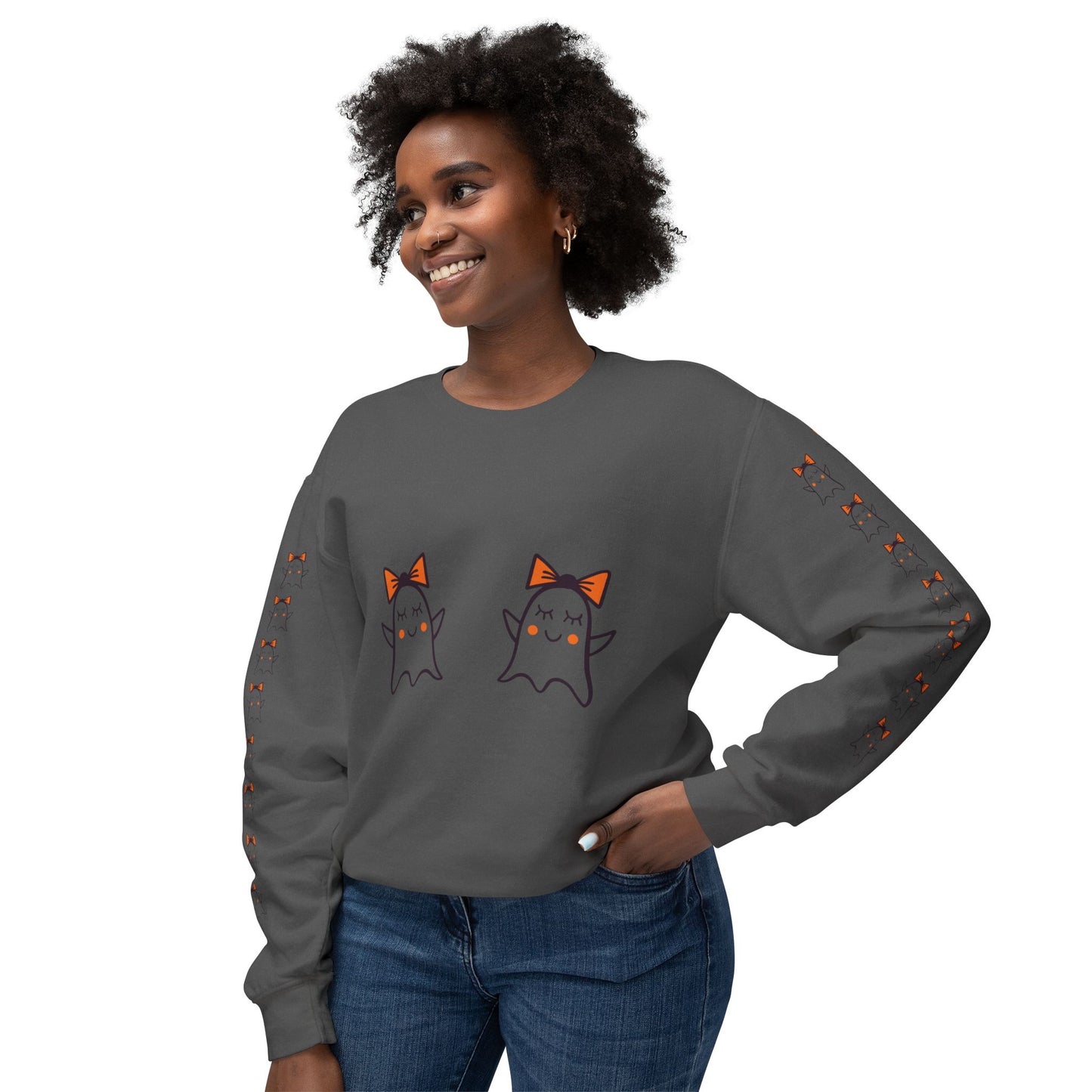 Cute Ghosts Unisex Lightweight Crewneck Sweatshirt