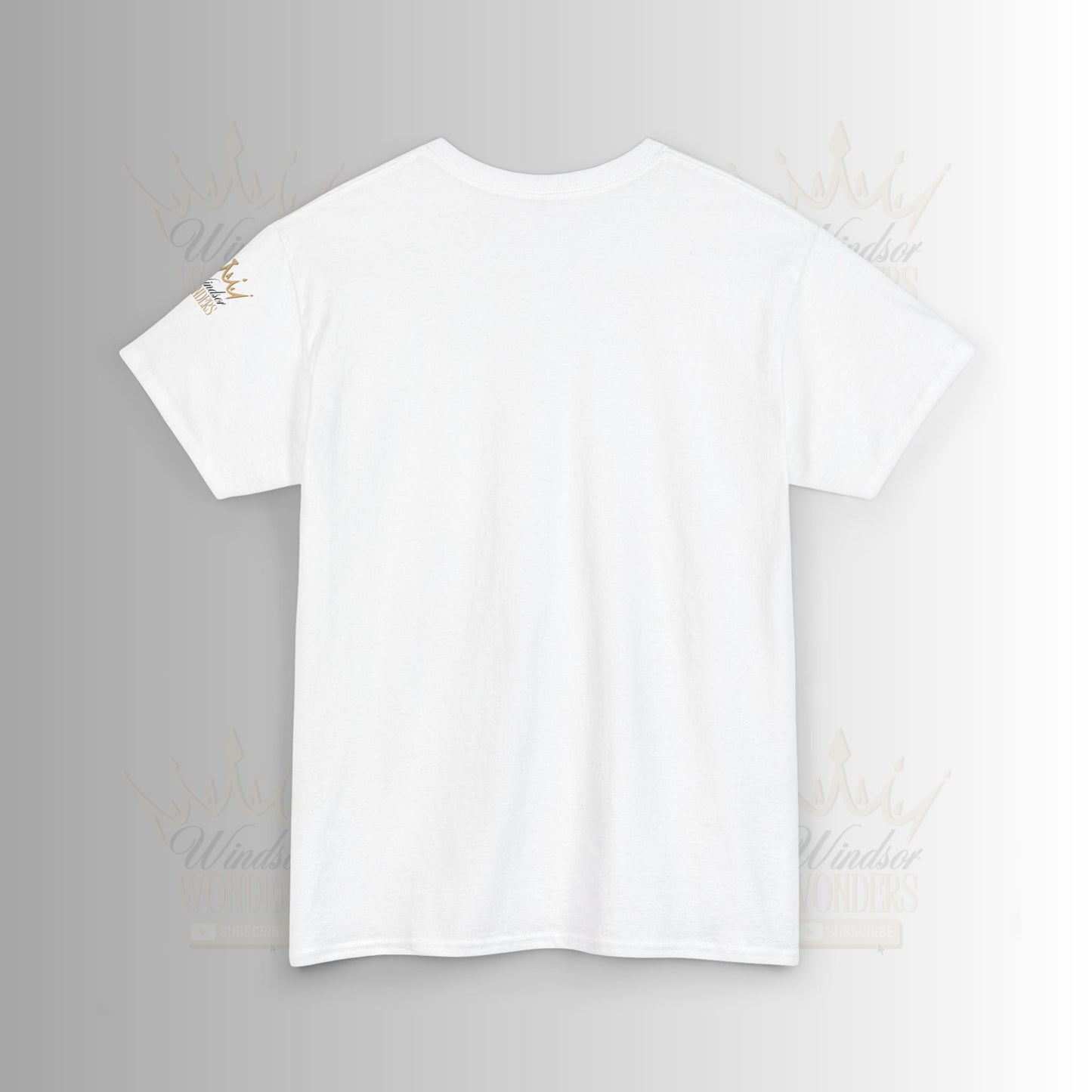 Windsor Wonders Crown Tee | Gold Graphic T-Shirt, Unisex Casual Wear, Birthday Gift, Royalty Theme, Comfortable Fashion