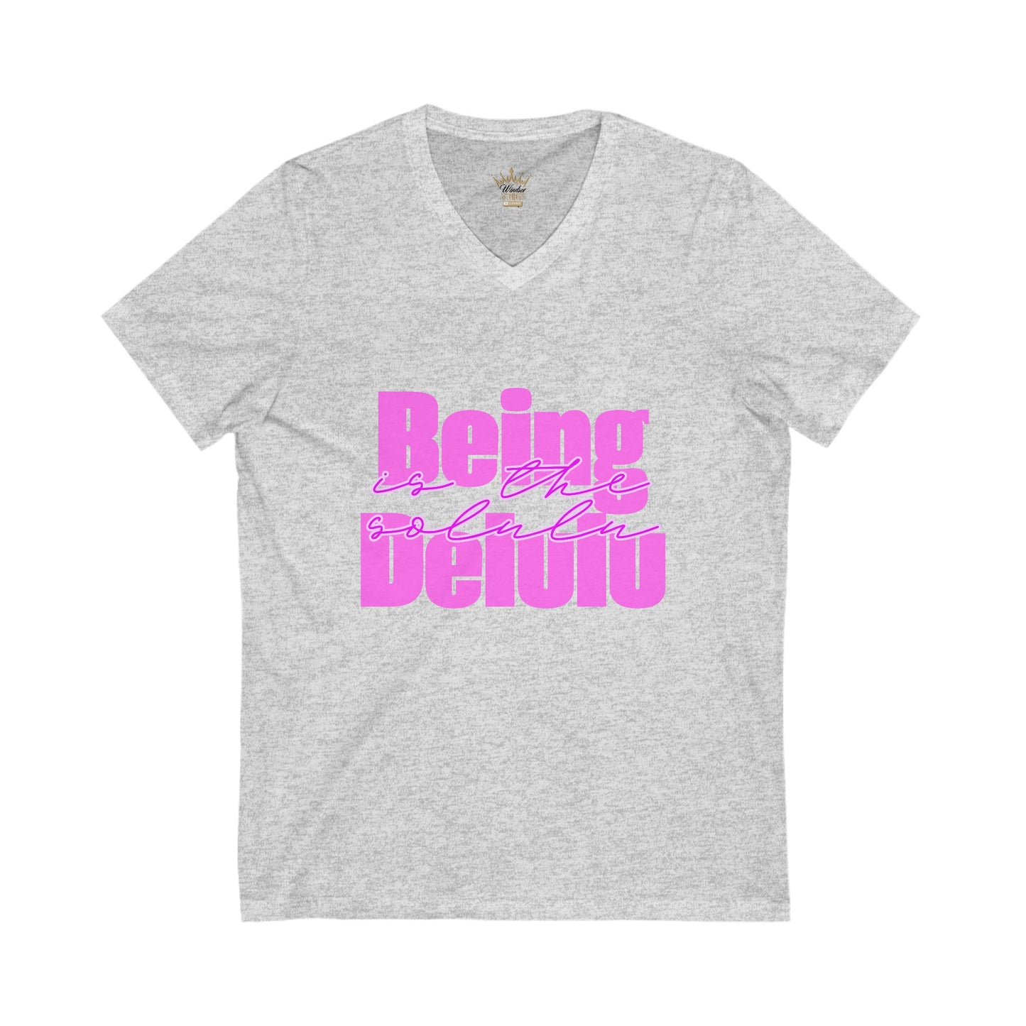 Unisex V-Neck Tee - 'Being Bold' Graphic Shirt, Casual Outfit, Gift for Her, Summer Apparel, Self-Love Statement Tee