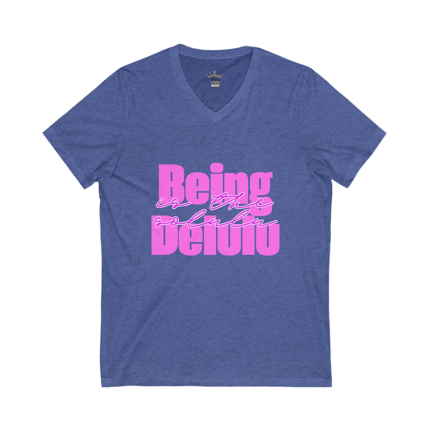 Unisex V-Neck Tee - 'Being Bold' Graphic Shirt, Casual Outfit, Gift for Her, Summer Apparel, Self-Love Statement Tee
