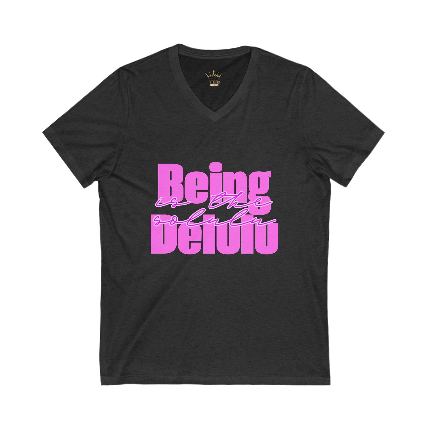 Unisex V-Neck Tee - 'Being Bold' Graphic Shirt, Casual Outfit, Gift for Her, Summer Apparel, Self-Love Statement Tee