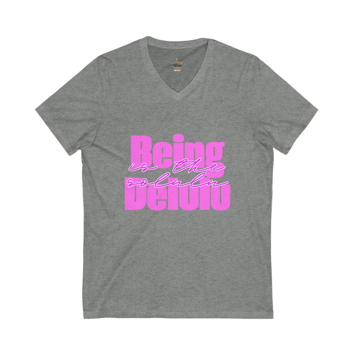 Unisex V-Neck Tee - 'Being Bold' Graphic Shirt, Casual Outfit, Gift for Her, Summer Apparel, Self-Love Statement Tee