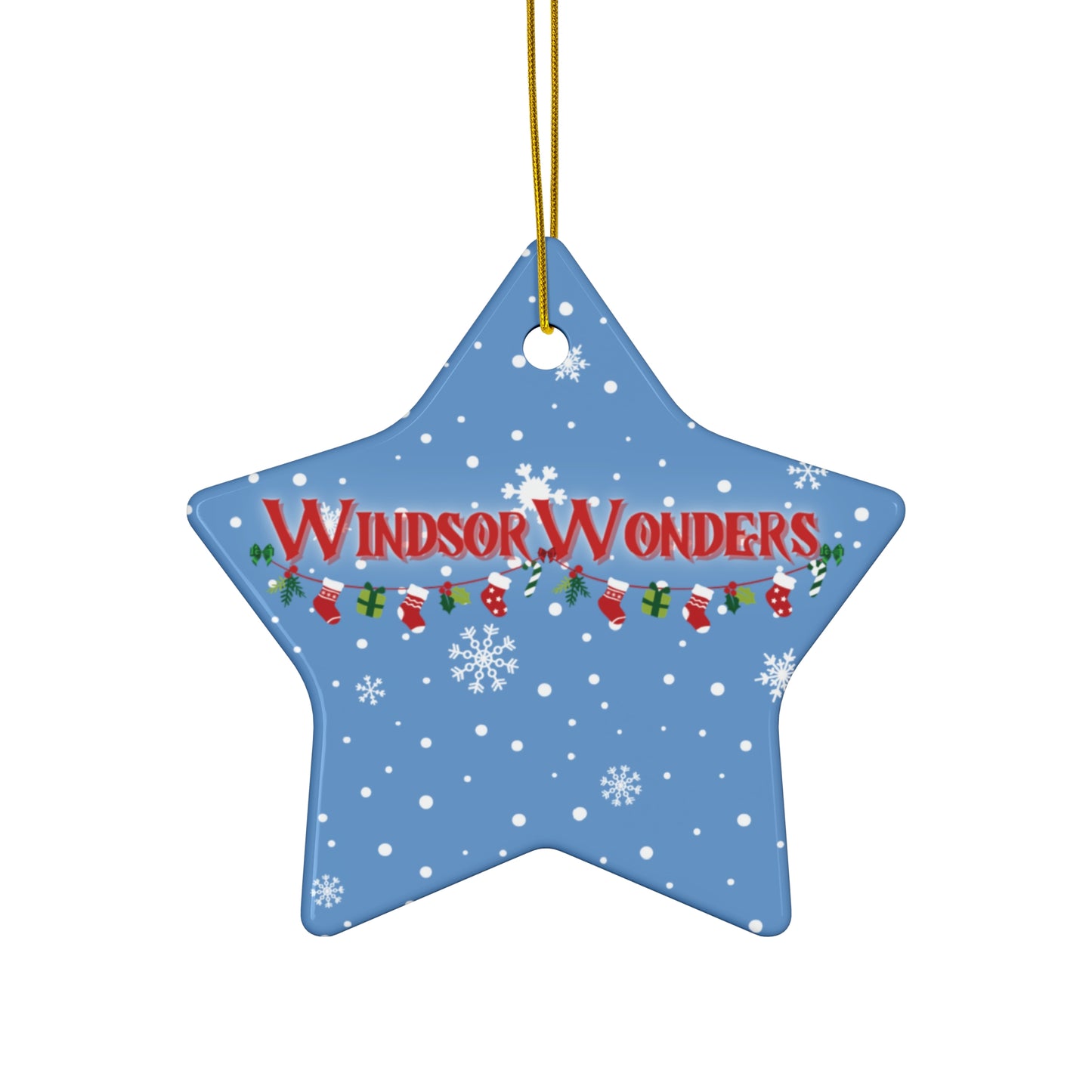 Windsor Wonders  Light Blue Ceramic Ornament, 4 Shapes