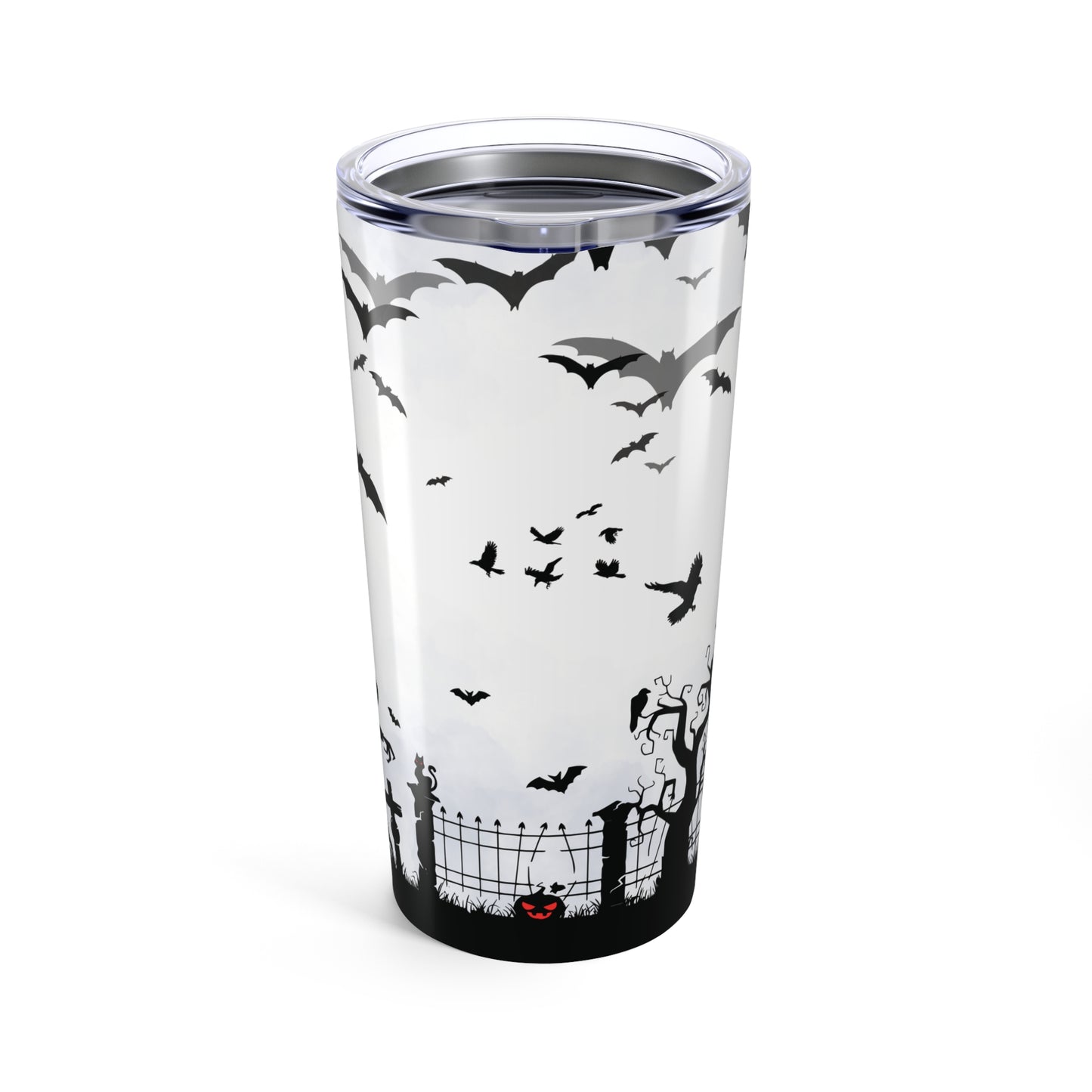 White Graveyard Halloween Tumbler 20oz
