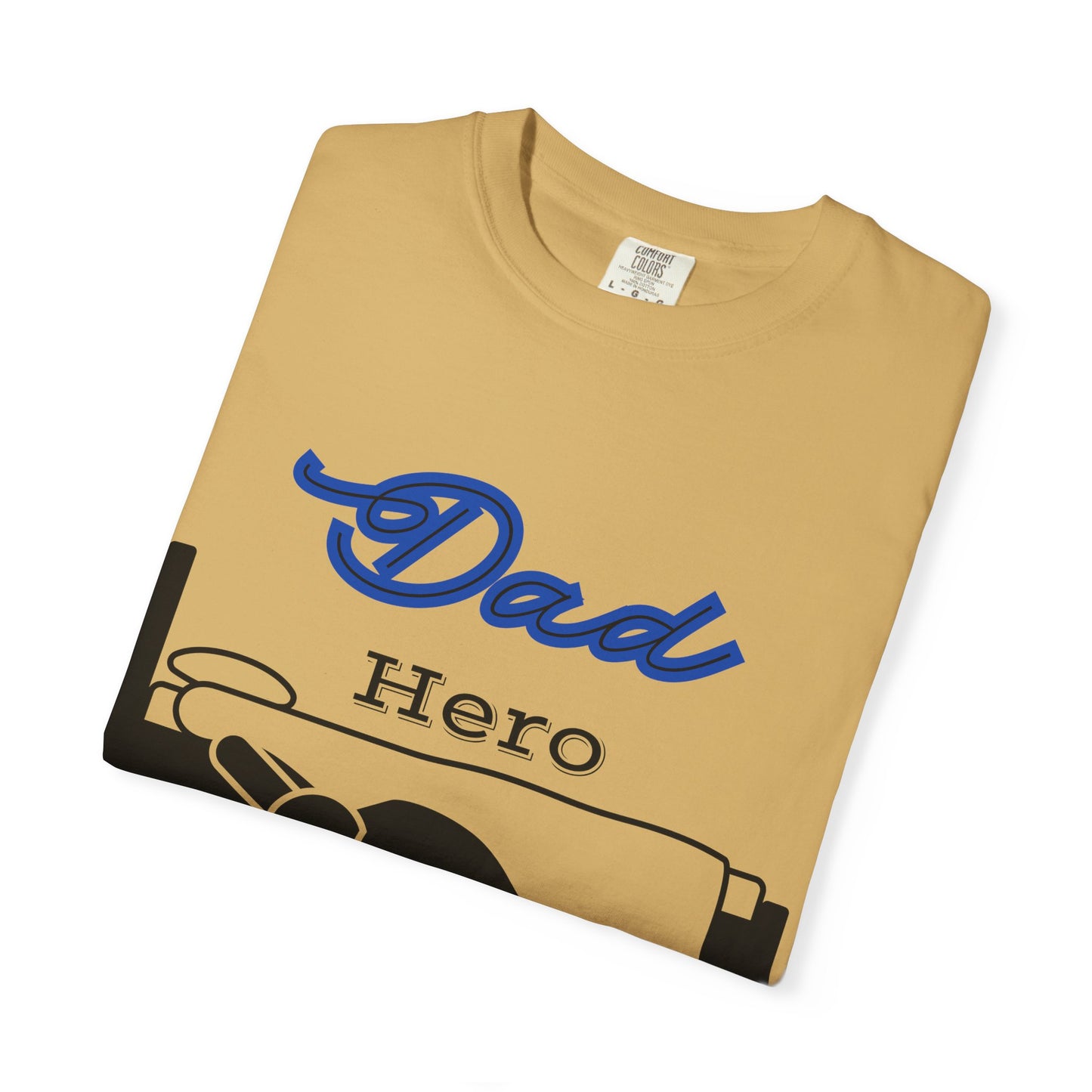 Dad Hero T-Shirt, Unisex Garment-Dyed Tee, Funny Dad Life Shirt, Gifts for Fathers, Father's Day Apparel, Casual Everyday Wear
