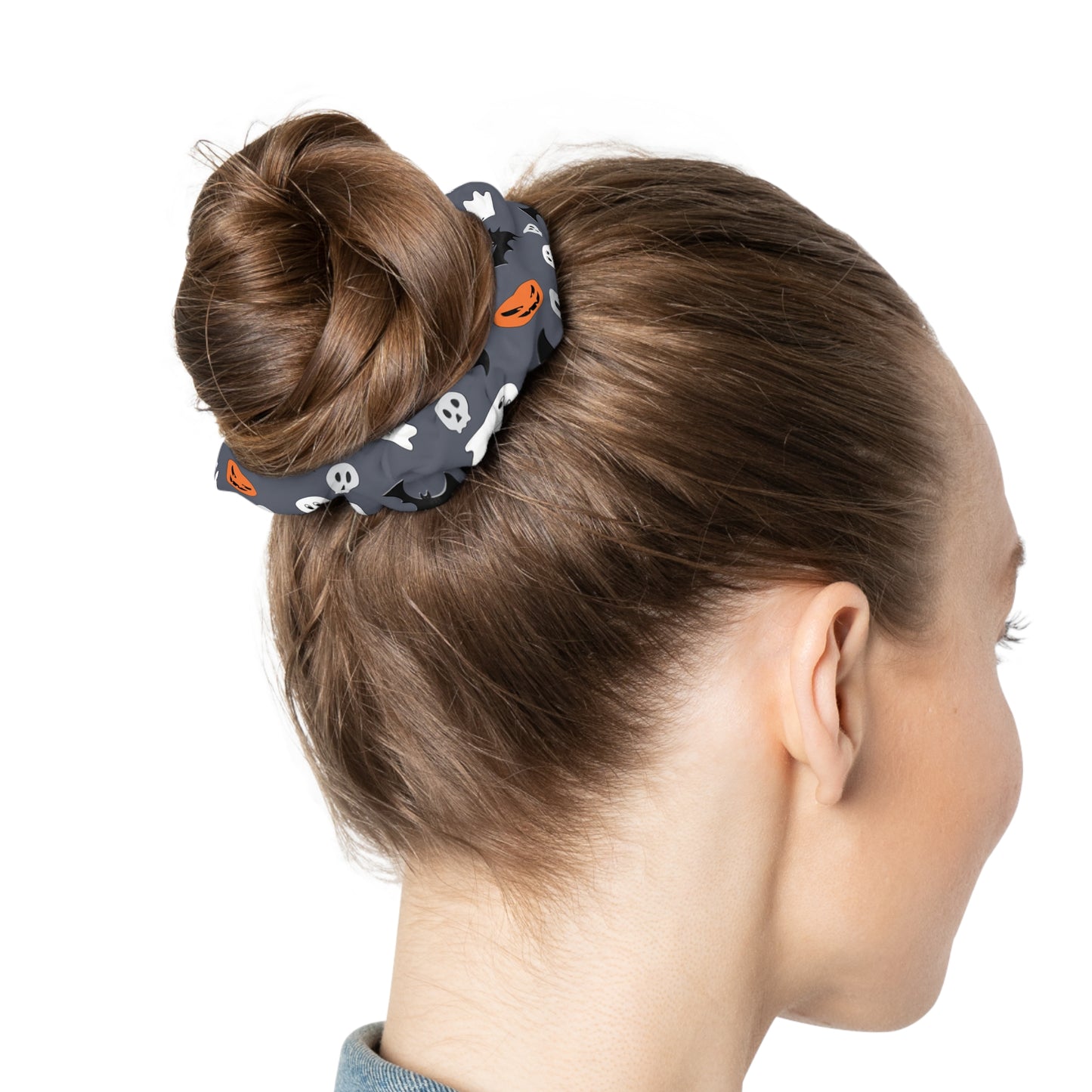 Windsor Wonders Dark Grey Halloween Scrunchie