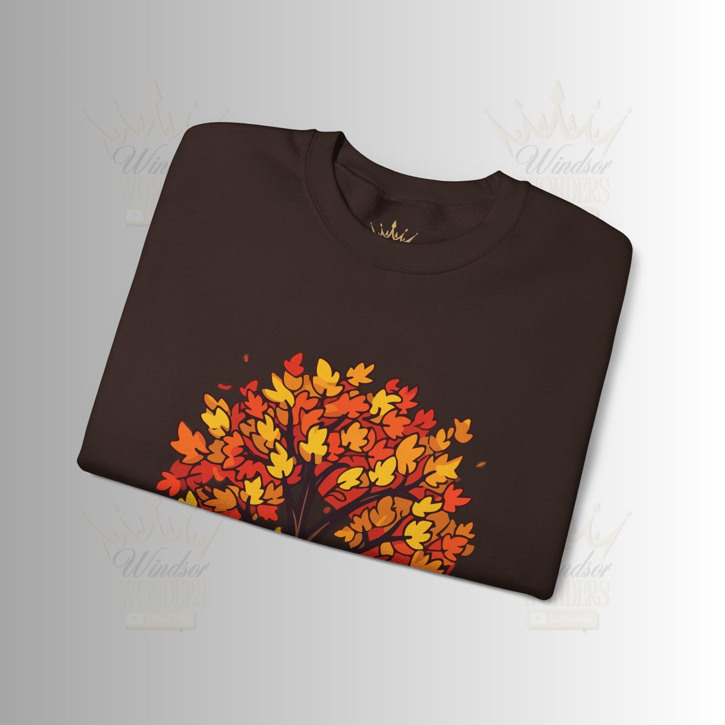Autumnal Leaves Sweatshirt - Cozy Fall Crewneck for Nature Lovers, Perfect Gift for Thanksgiving, Casual Wear, and Seasonal Celebrations