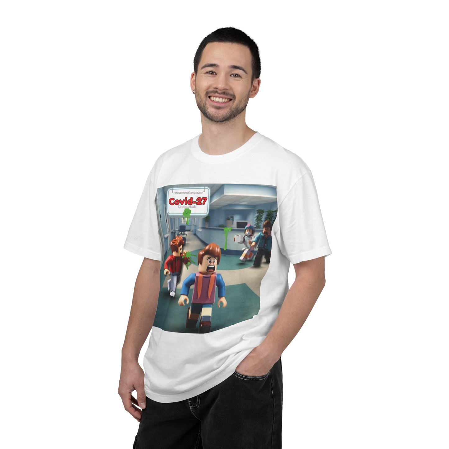 Covid-27 Pandemic Panic T-Shirt | Blocky Characters