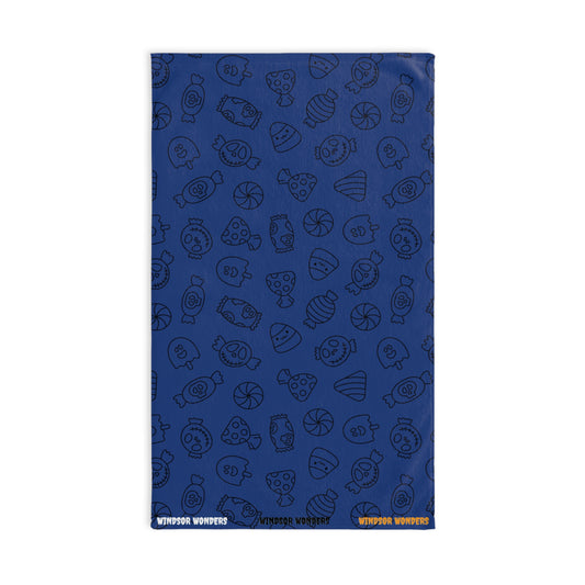 Windsor Wonders Dark Blue Halloween Candy Hand Towel