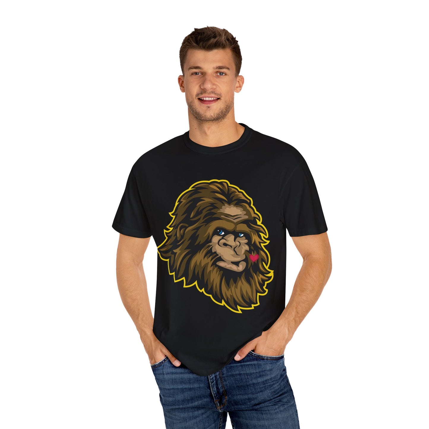 Sasquatch Kisses T-Shirt, Unisex Graphic Tee, Wild Animal Shirt, Nature Lover Gift, Unique Casual Wear, Funny Big Foot T-Shirt