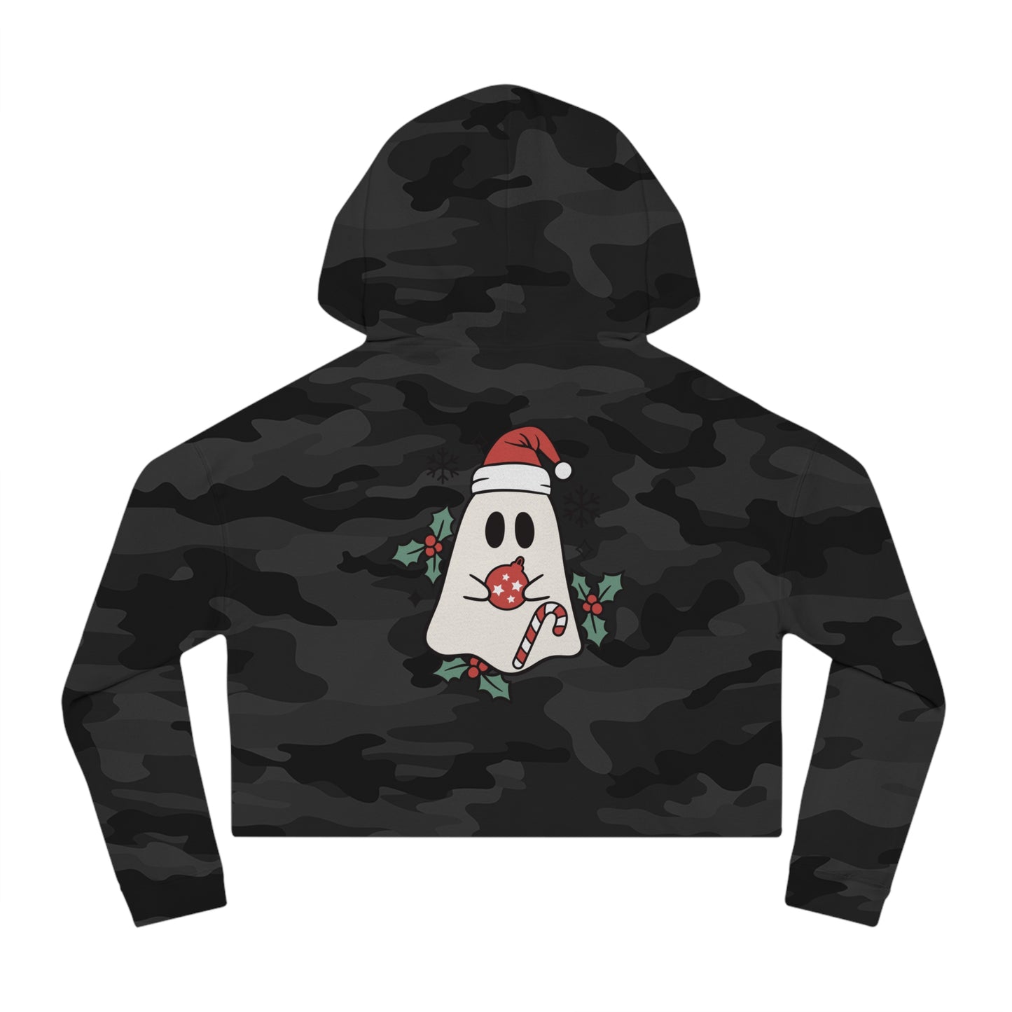 Festive Spirits Women’s Cropped Hooded Sweatshirt