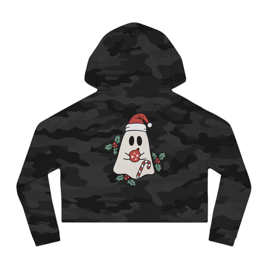 Festive Spirits Women’s Cropped Hooded Sweatshirt