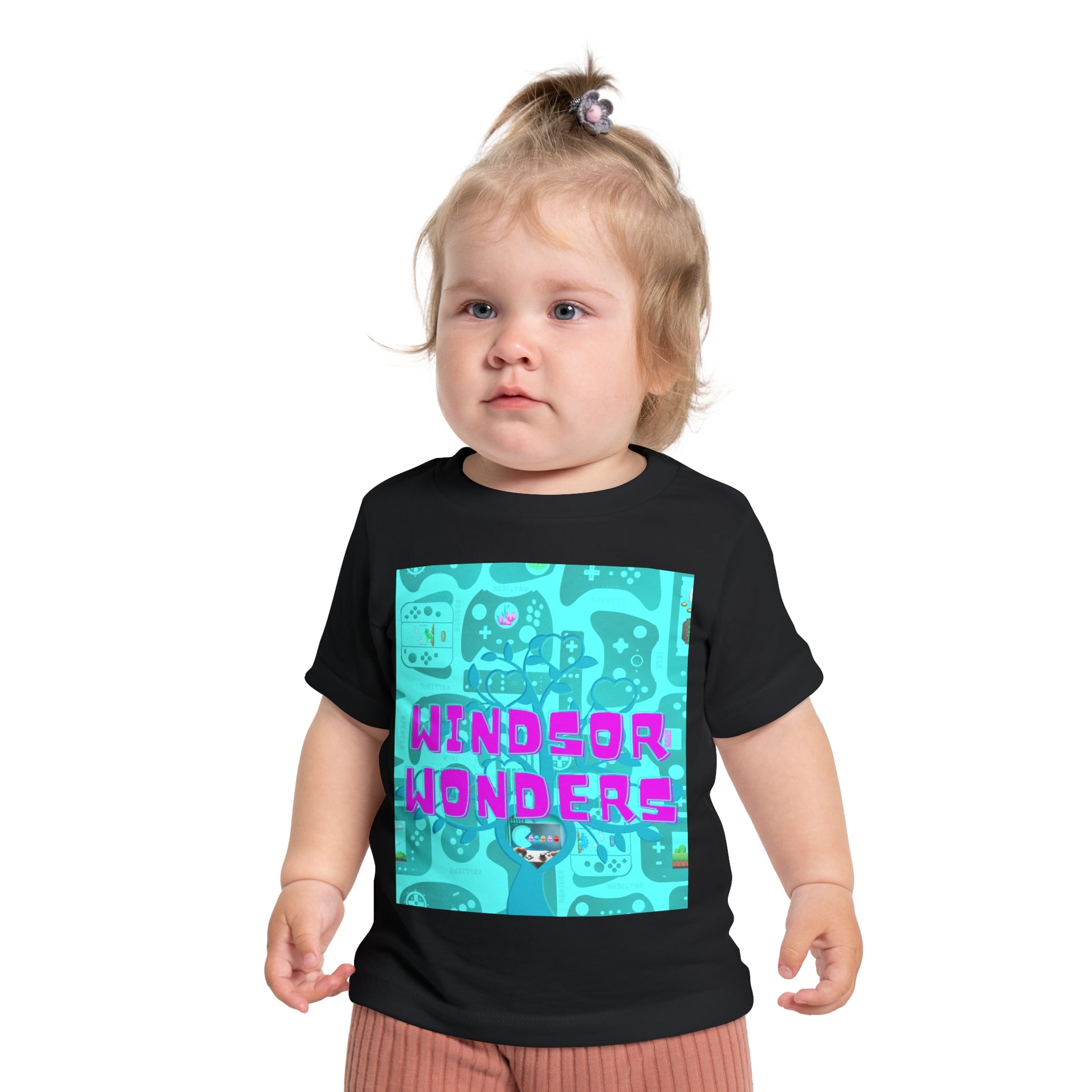 baby wearing black Windsor Wonders t shirt
