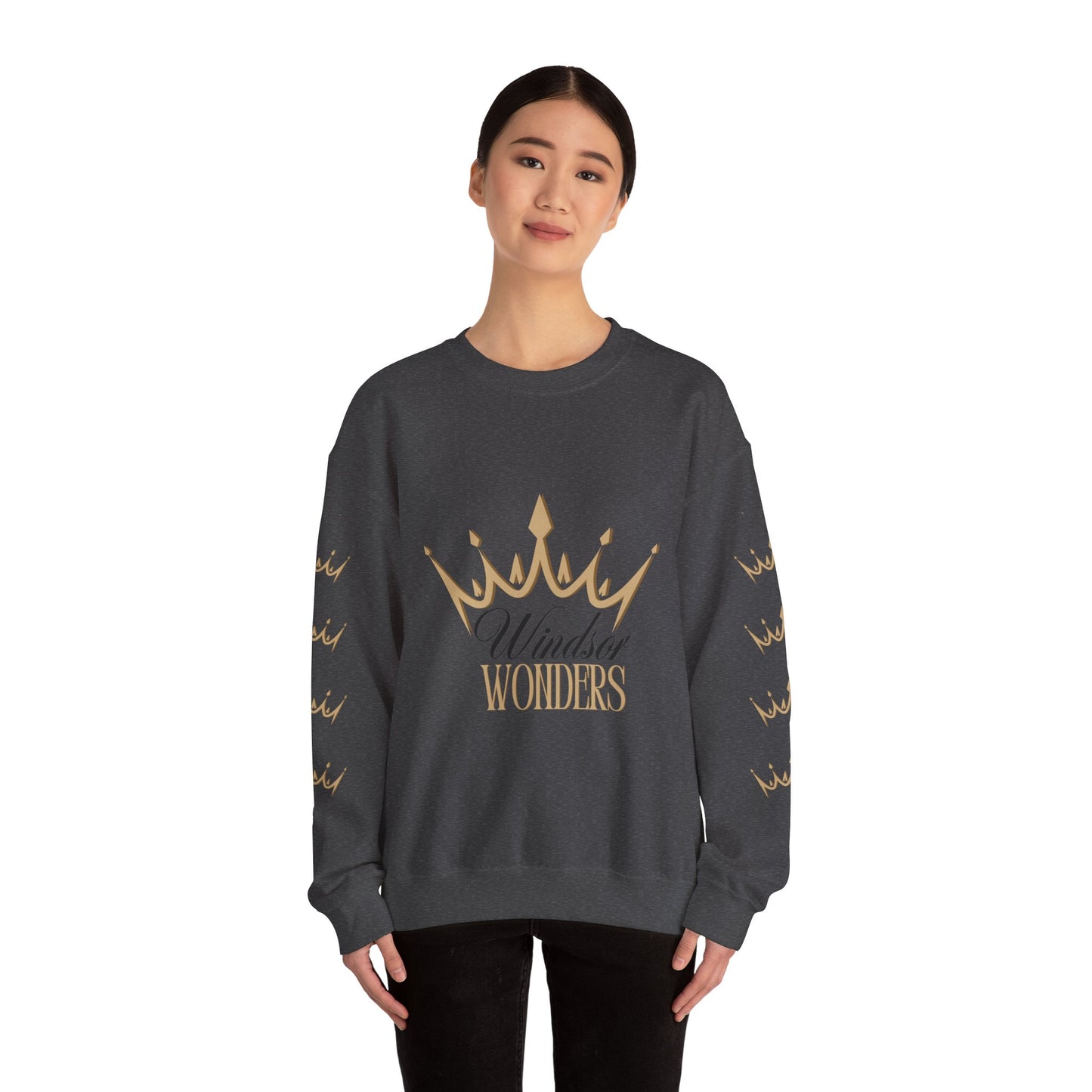 Windsor Wonders Crown Sweatshirt, Cozy Unisex Crewneck for Celebrations, Perfect Gift for Birthdays, Holidays, or Casual Wear