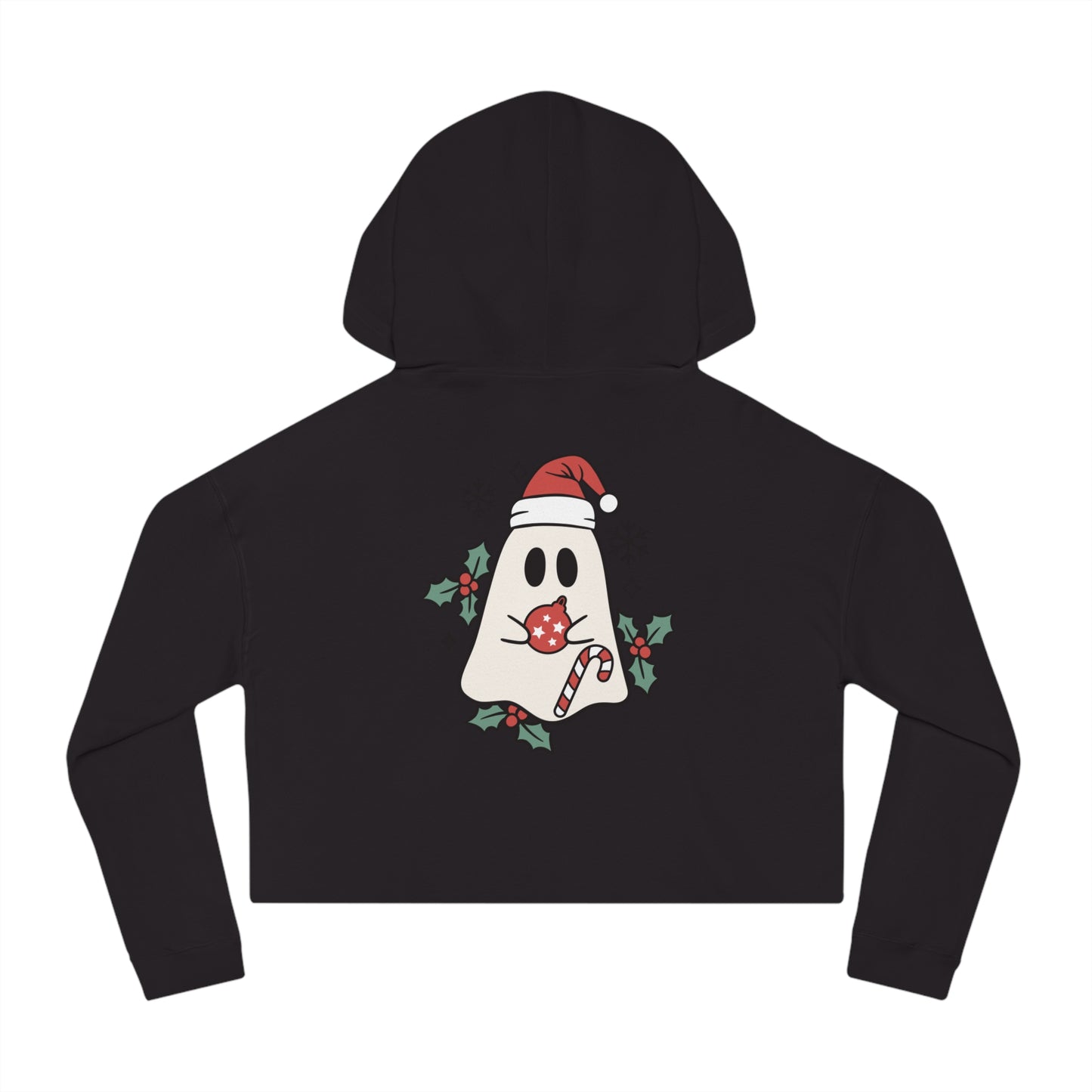 Festive Spirits Women’s Cropped Hooded Sweatshirt