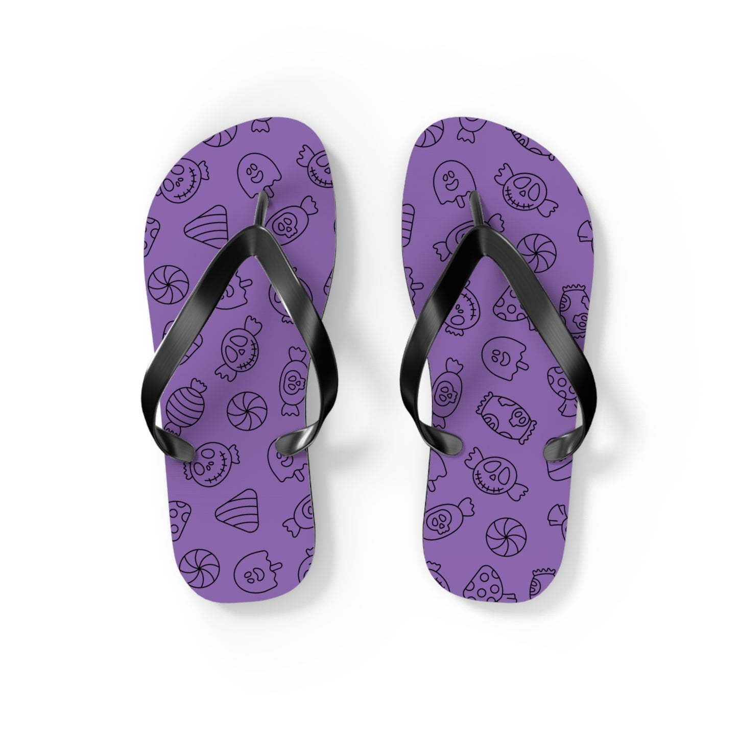 Windsor Wonders Light Purple Halloween Candy Flip Flops