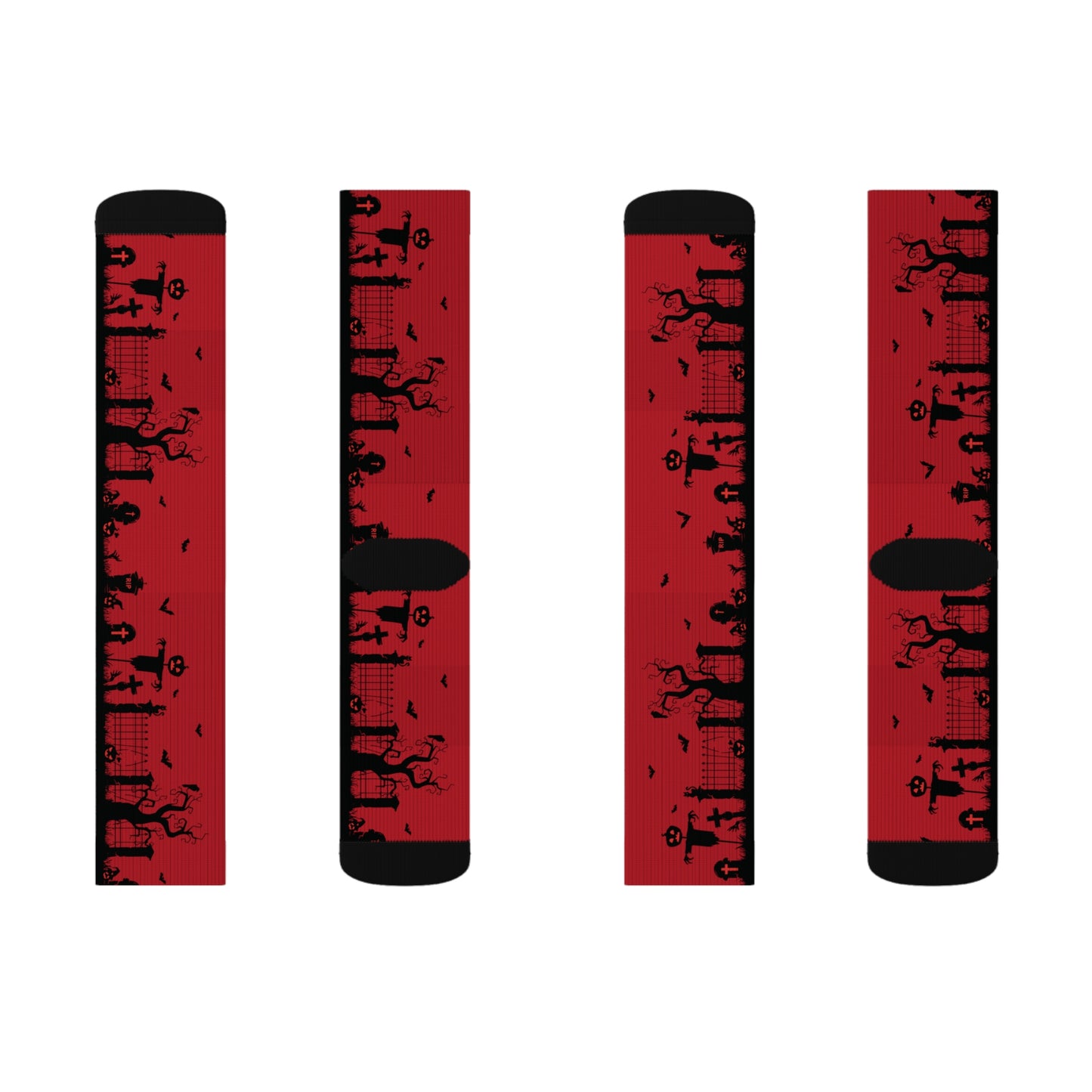 Windsor Wonders Red Graveyard Sublimation Socks