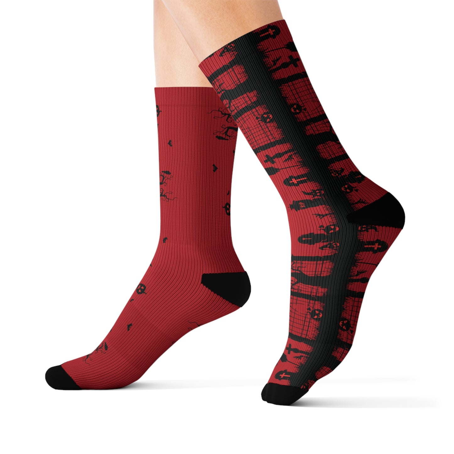 Windsor Wonders Red Graveyard Sublimation Socks