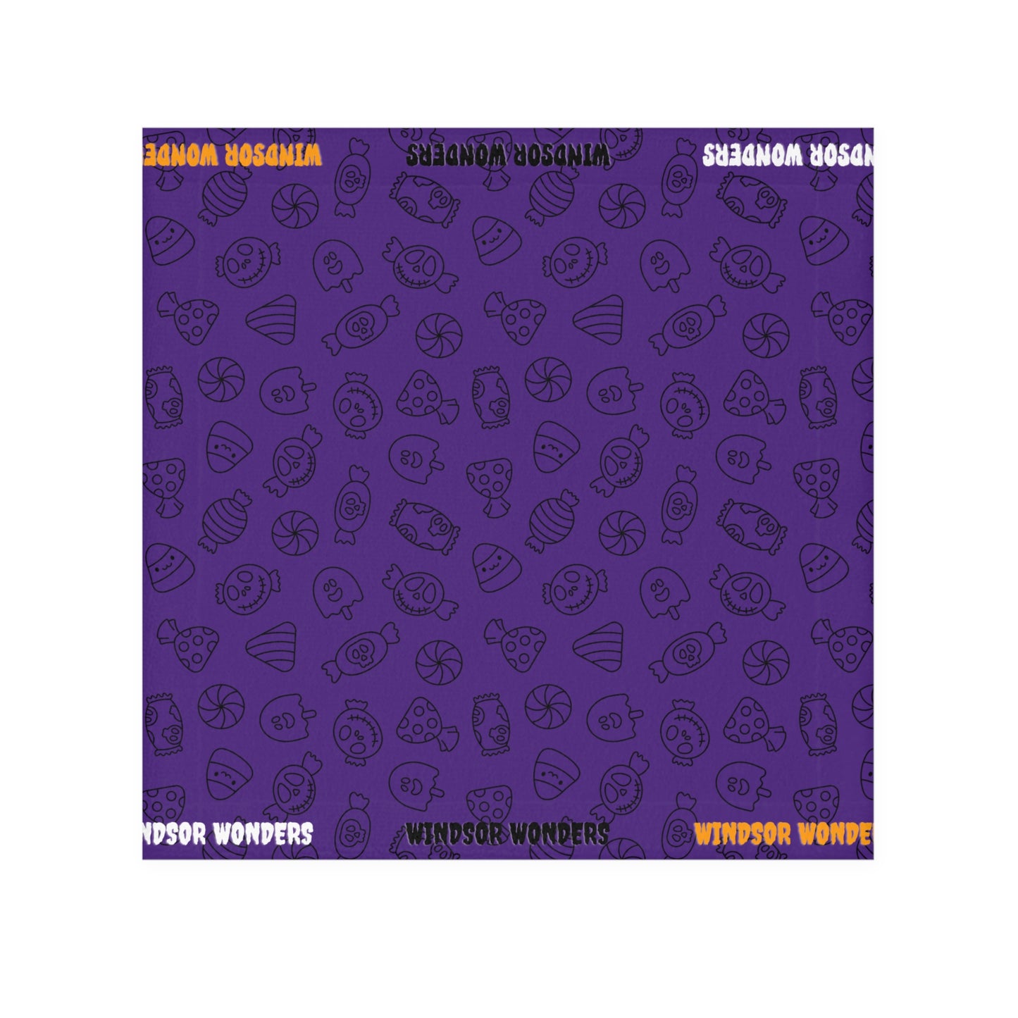 Windsor Wonders Purple Halloween Candy Face Towel