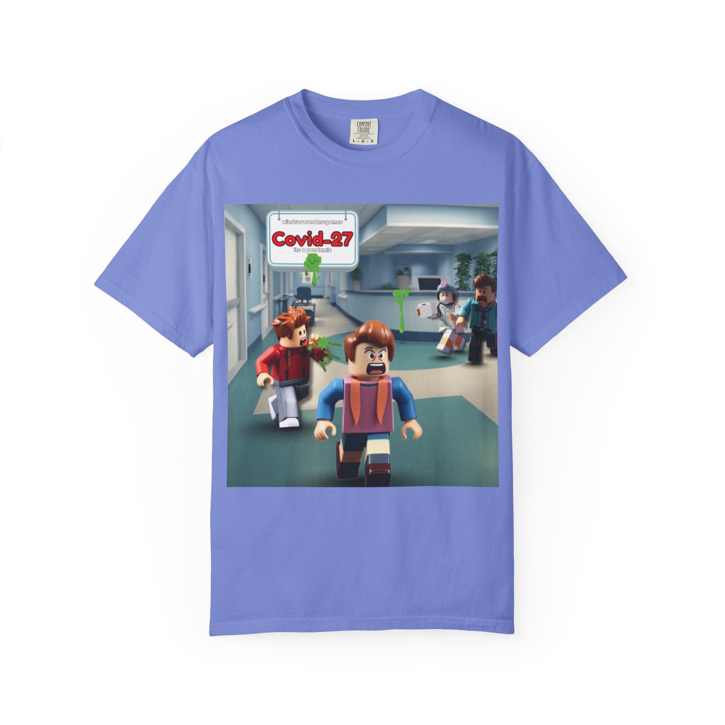 Covid-27 Pandemic Panic T-Shirt | Blocky Characters