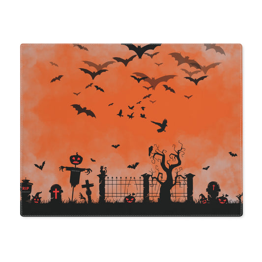 Windsor Wonders Orange Halloween Graveyard Placemat, 1pc