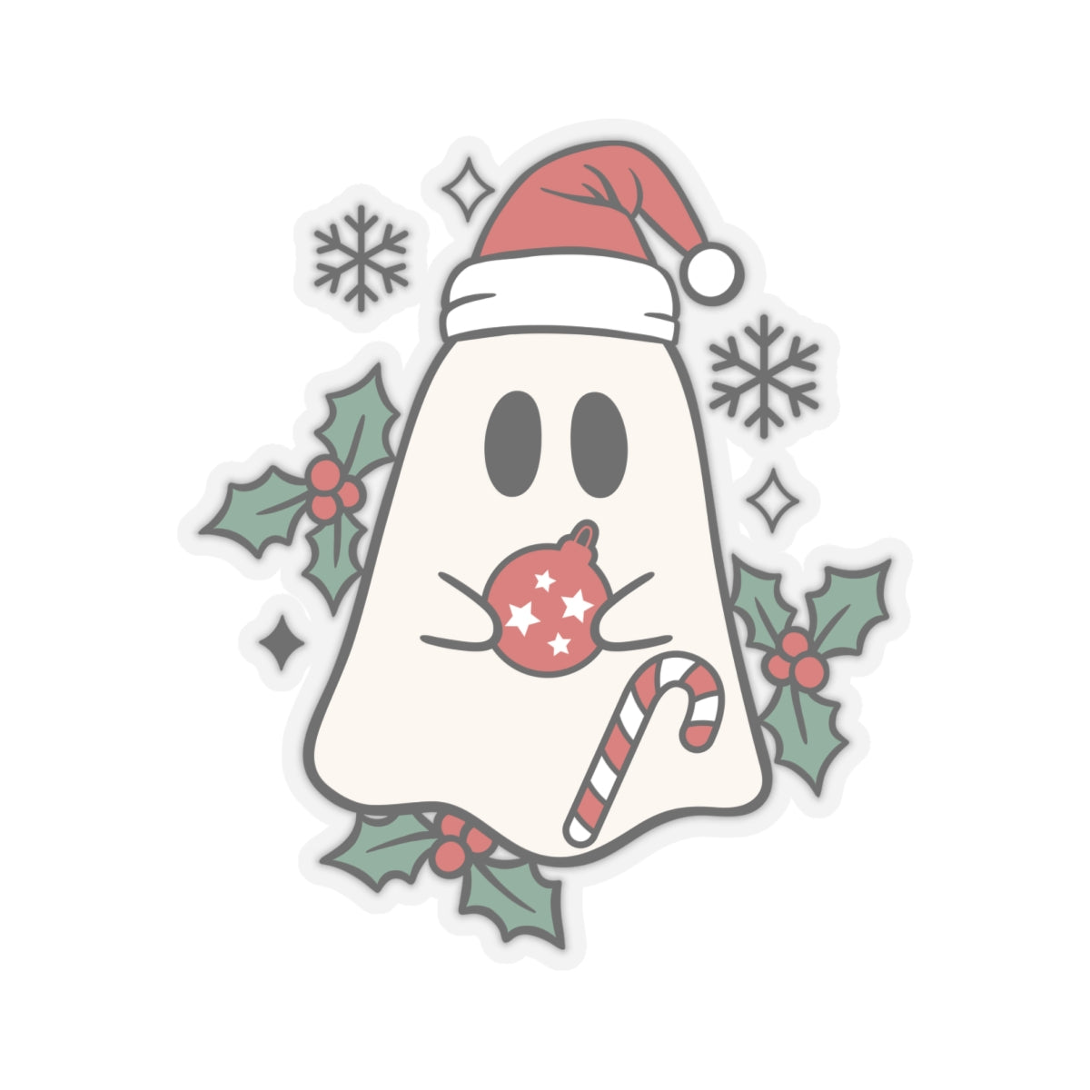 Spooky Christmas Spirit Kiss-Cut Stickers