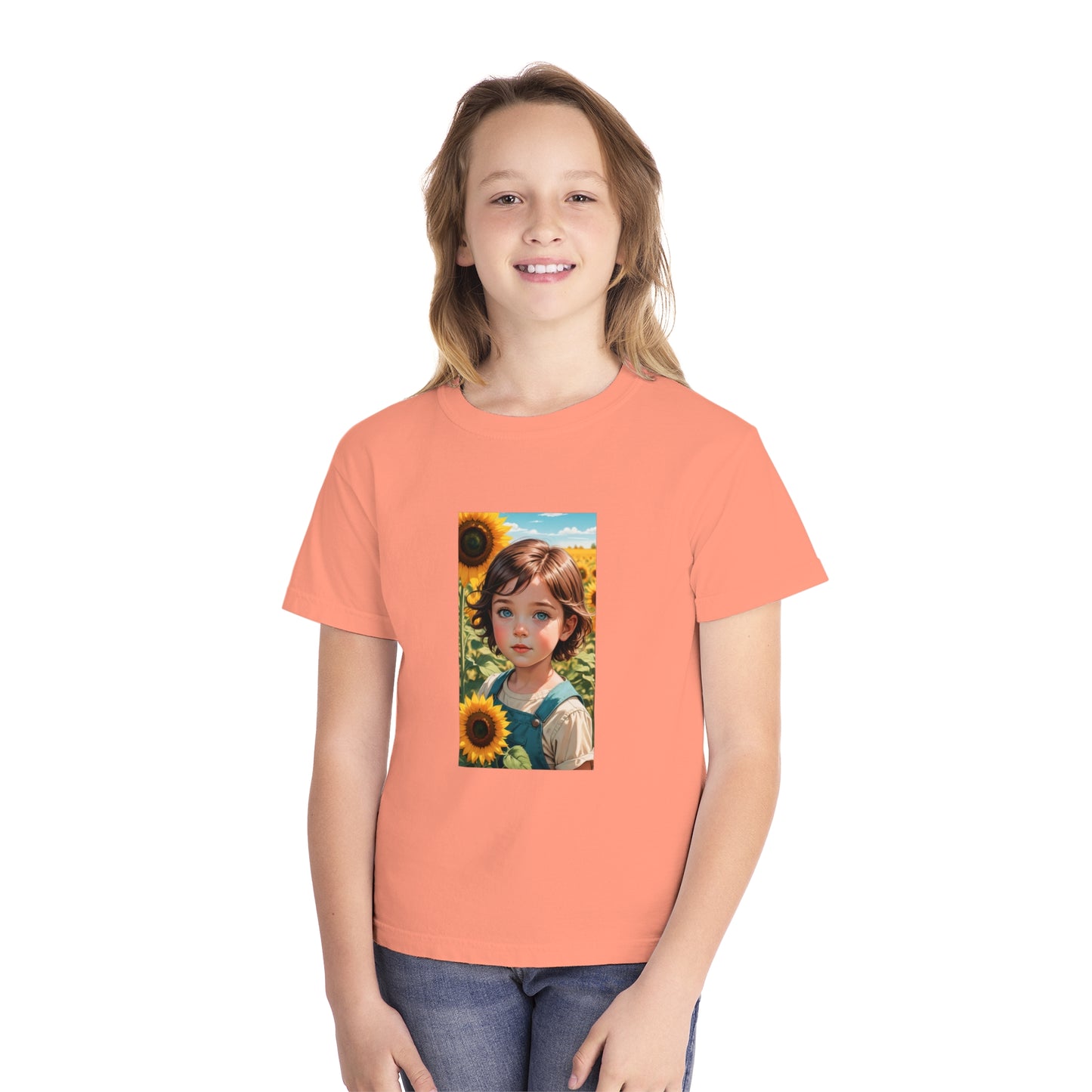 Kalli Sunflower Youth T-Shirt - Midweight Cotton Tee