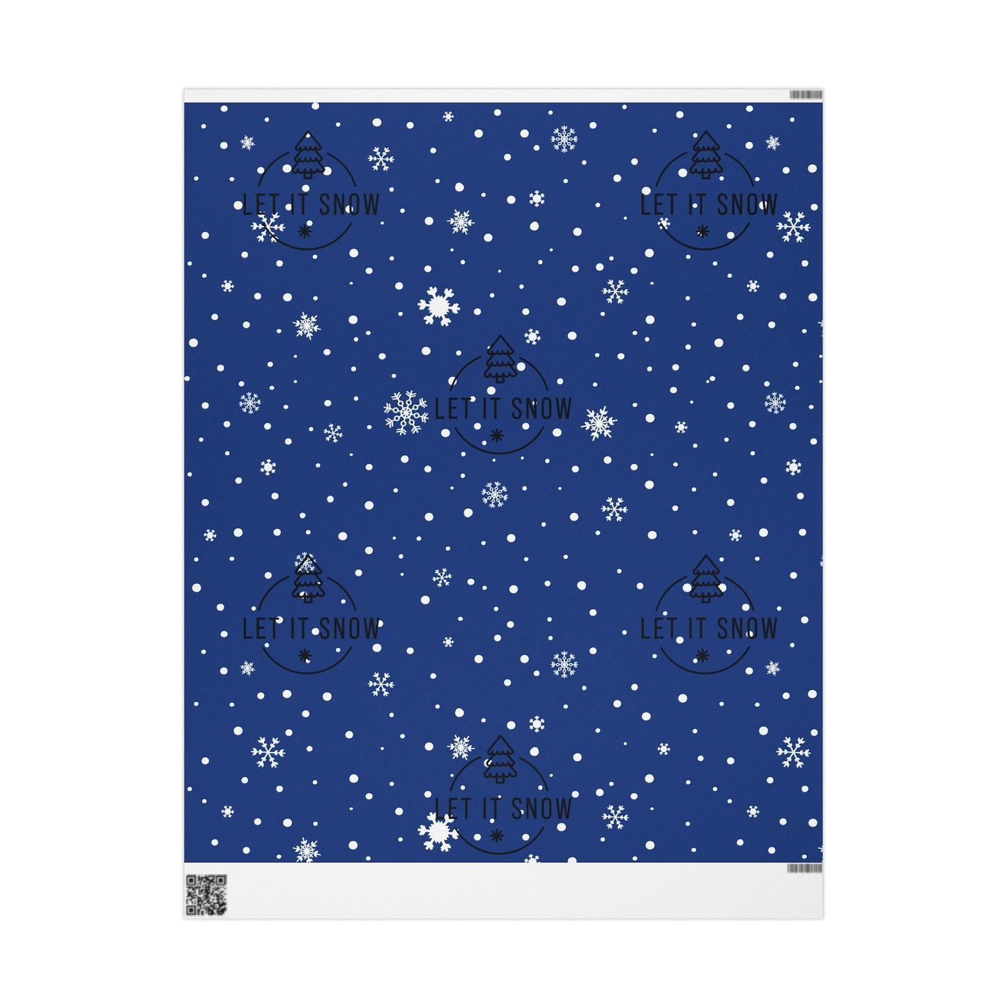 Let It Snow Dark Blue Wrapping Papers