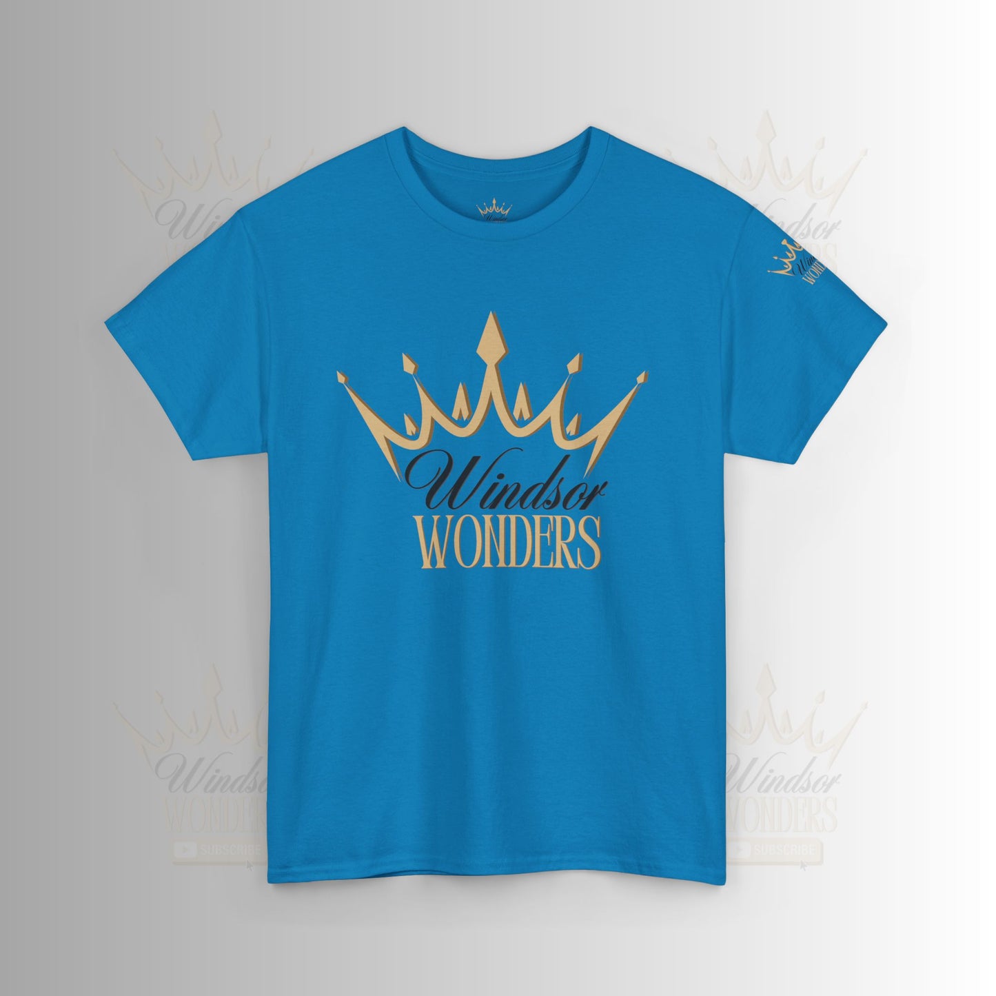 Windsor Wonders Crown Tee | Gold Graphic T-Shirt, Unisex Casual Wear, Birthday Gift, Royalty Theme, Comfortable Fashion